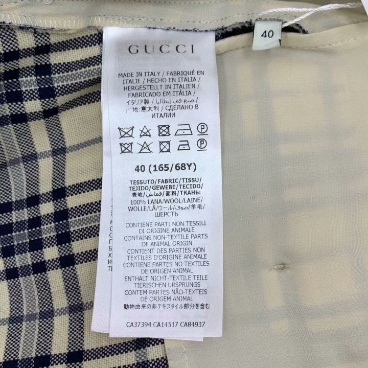 Gucci Gucci Plaid Wool Pleated Cropped Pants Size 38" / US 16 / IT 52 - 6 Thumbnail