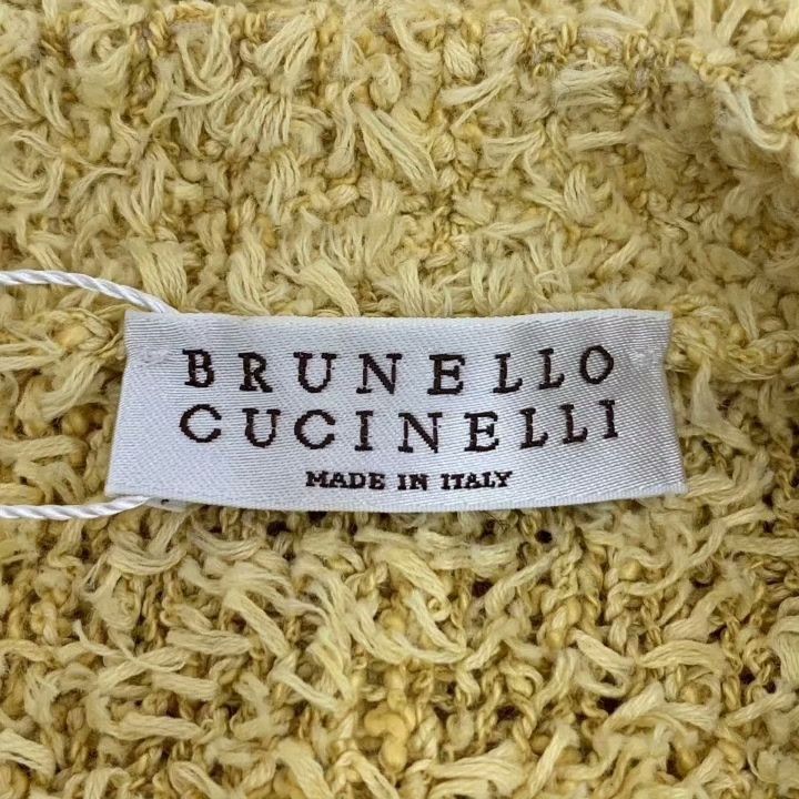 Brunello Cucinelli Brunello Cucinelli Yellow Cotton Tweed Jacket Size XS / US 0-2 / IT 36-38 - 5 Thumbnail