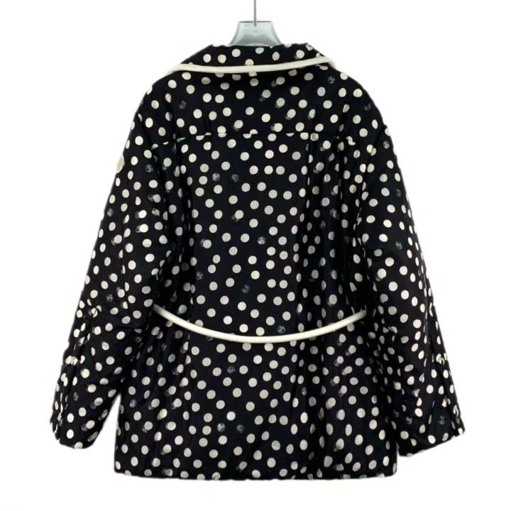 Moncler Moncler Brigitte Black Polka Dot Down Jacket Size S / US 4 / IT 40 - 2 Thumbnail