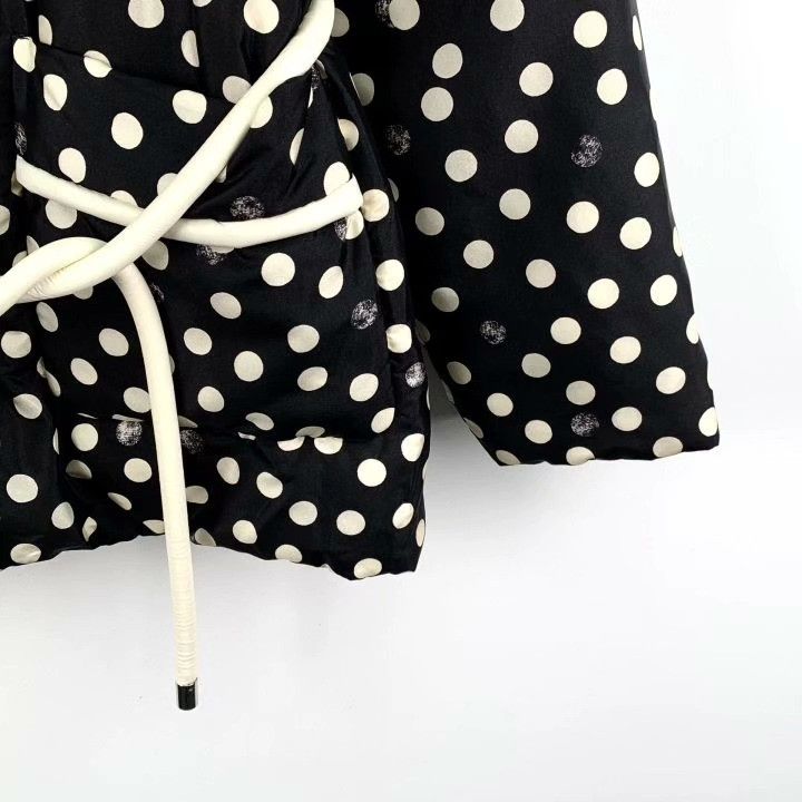 Moncler Moncler Brigitte Black Polka Dot Down Jacket Size S / US 4 / IT 40 - 4 Thumbnail