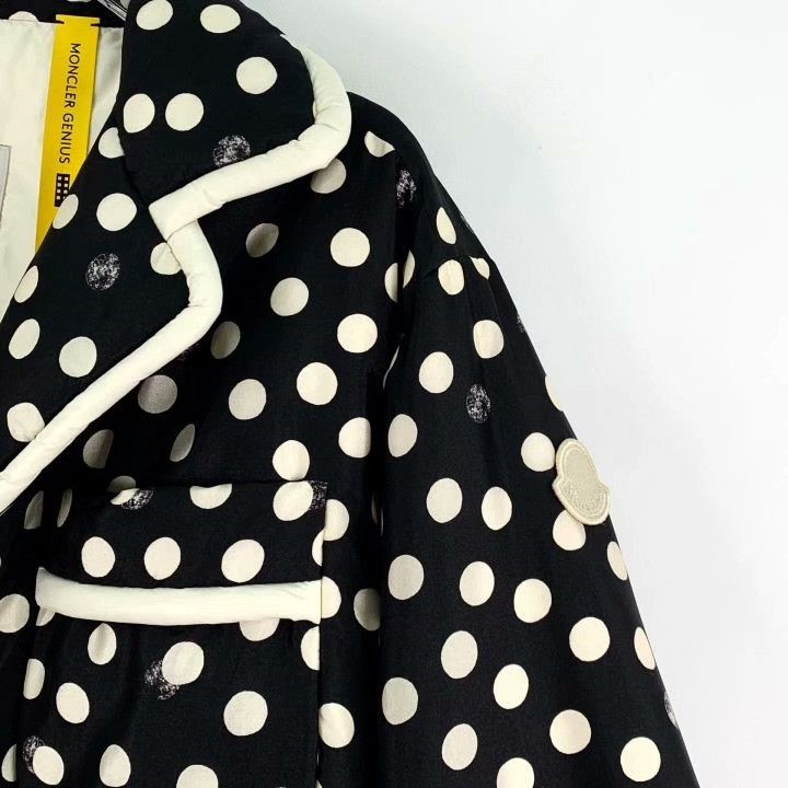 Moncler Moncler Brigitte Black Polka Dot Down Jacket Size S / US 4 / IT 40 - 3 Thumbnail