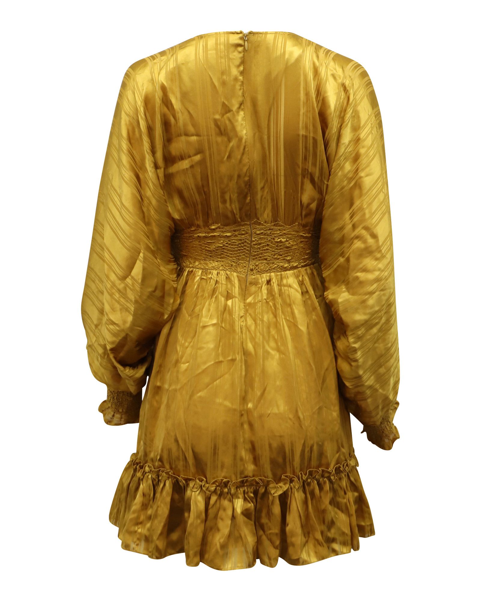 Ulla Johnson Ulla Johnson Odette Mini Dress in Gold Silk Size XS / US 0-2 / IT 36-38 - 3 Thumbnail