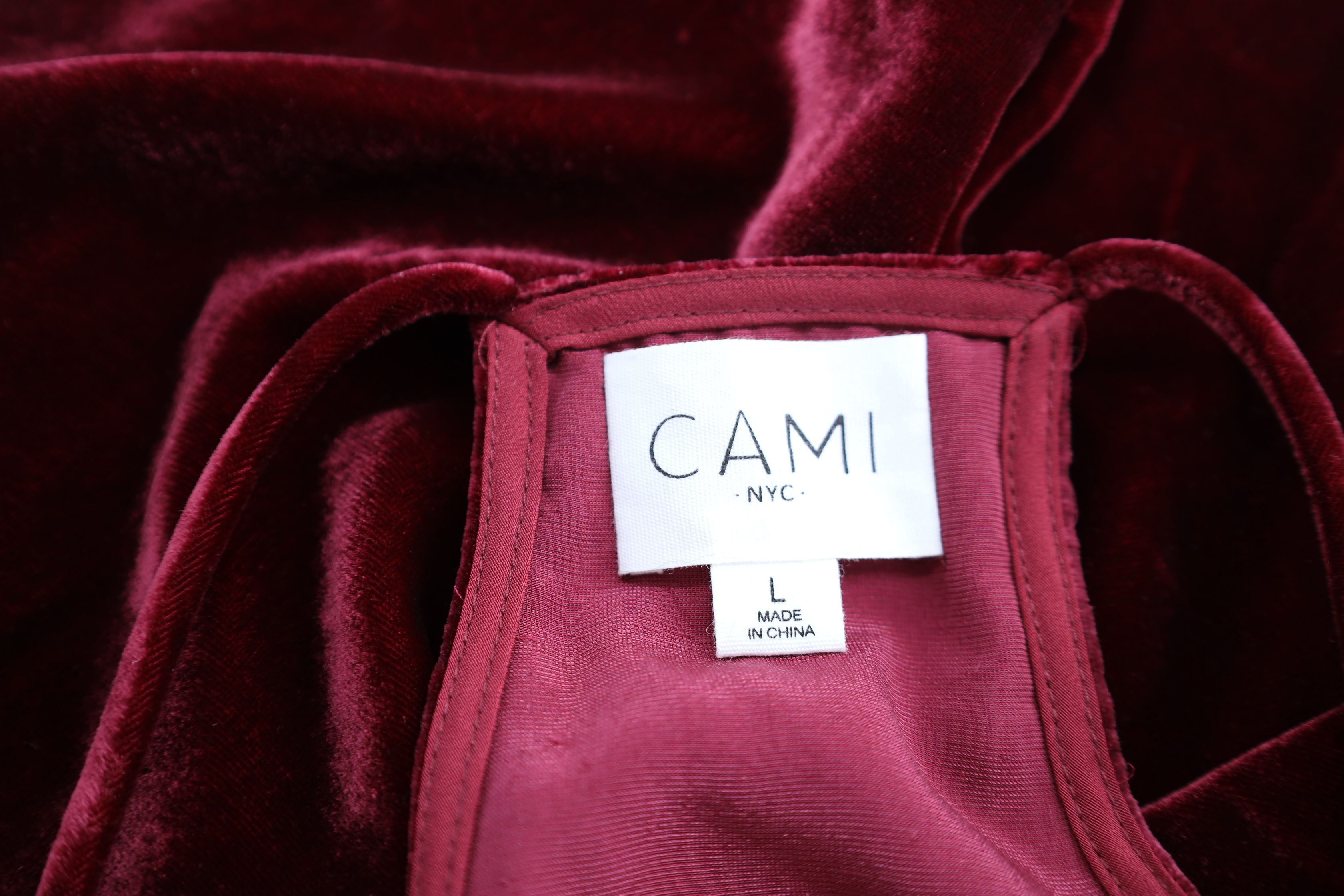 CAMI NYC Cami NYC Lace Trim Camisole in Burgundy Velvet Size S / US 4 / IT 40 - 4 Thumbnail