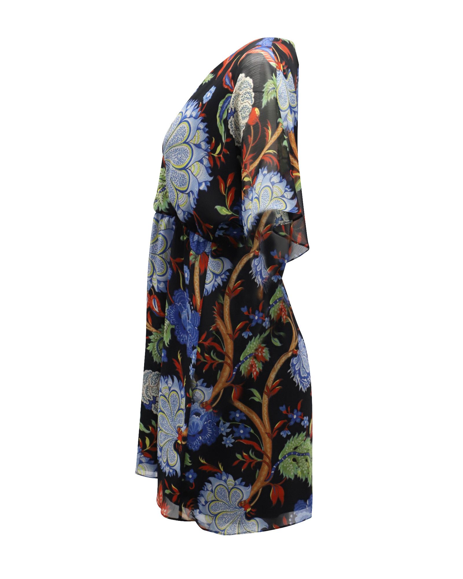 Alice + Olivia Alice + Olivia Cay Floral Dress in Multicolor Polyester Size XS / US 0-2 / IT 36-38 - 2 Thumbnail