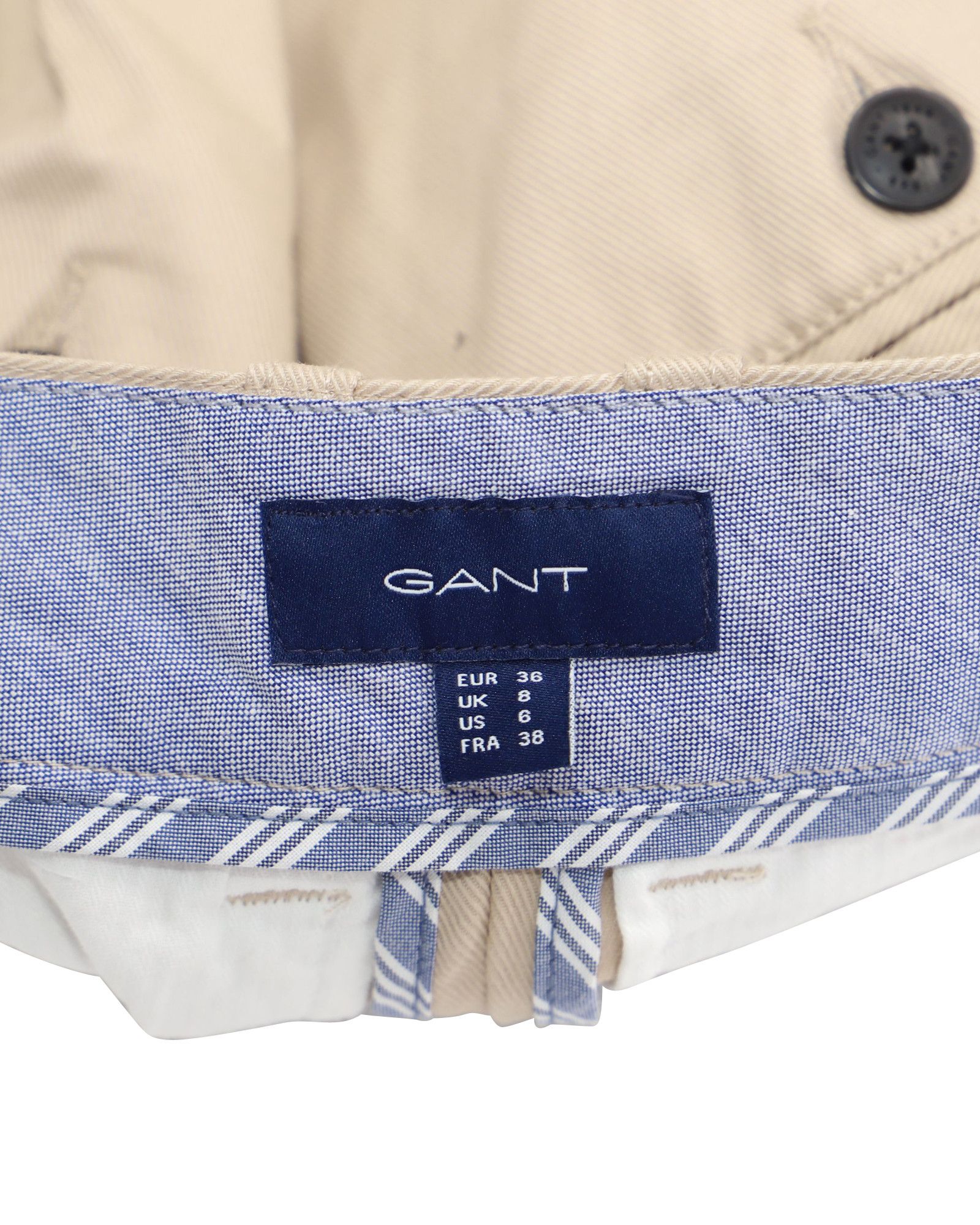 Gant Gant High-Waisted Crest Embroidery Pleated Chinos in Beige P Size 24" / US 00 / IT 34 - 5 Thumbnail