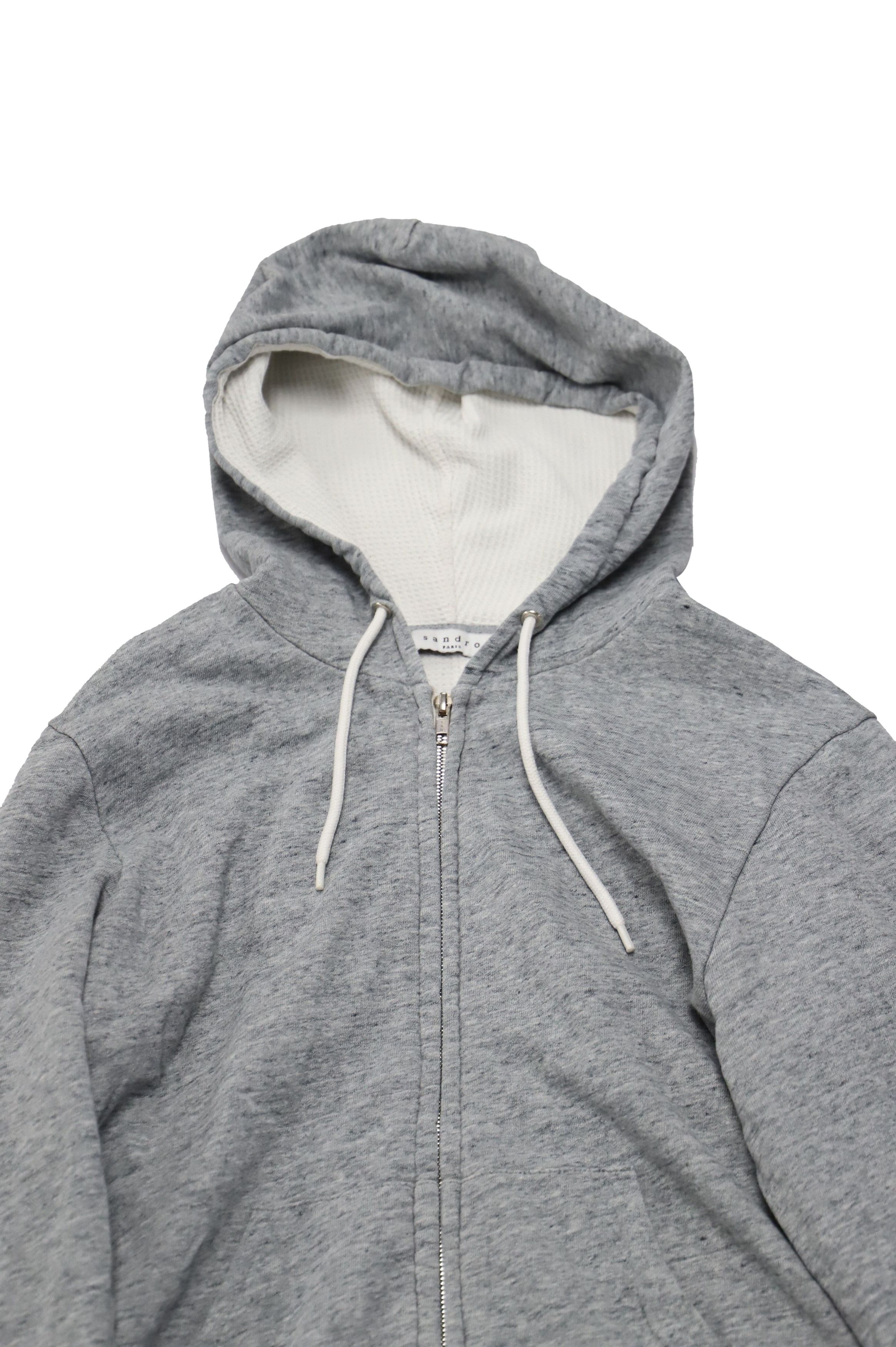 Sandro Sandro Zip-Up Hoodie in Grey Cotton Size US M / EU 48-50 / 2 - 4 Thumbnail