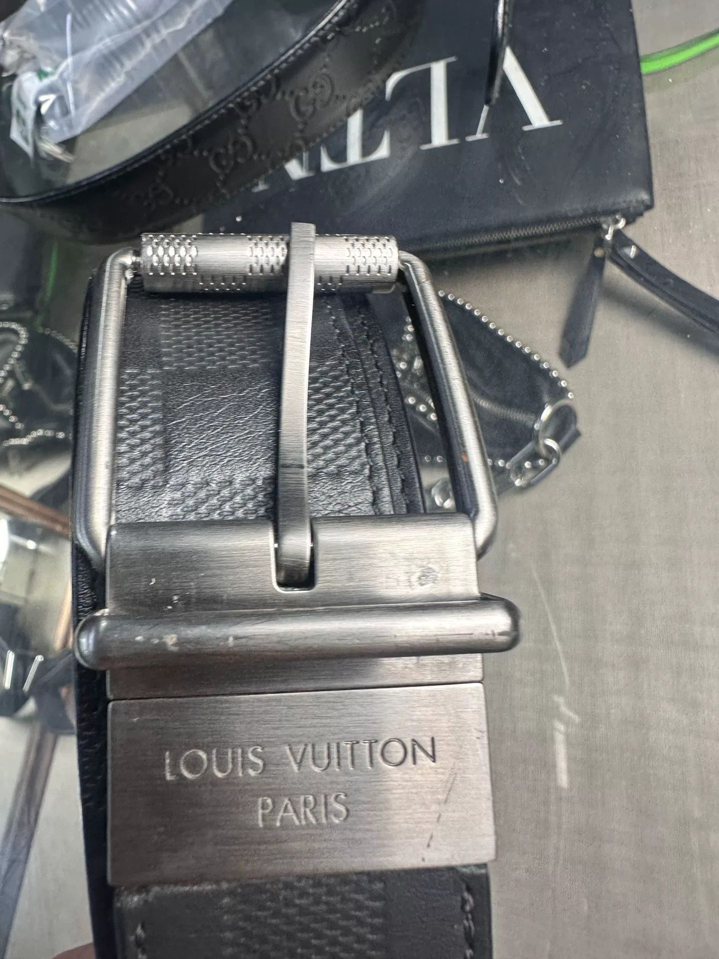 Louis Vuitton Louis Vuitton Checkered Belt one size Men Size ONE SIZE - 2 Thumbnail