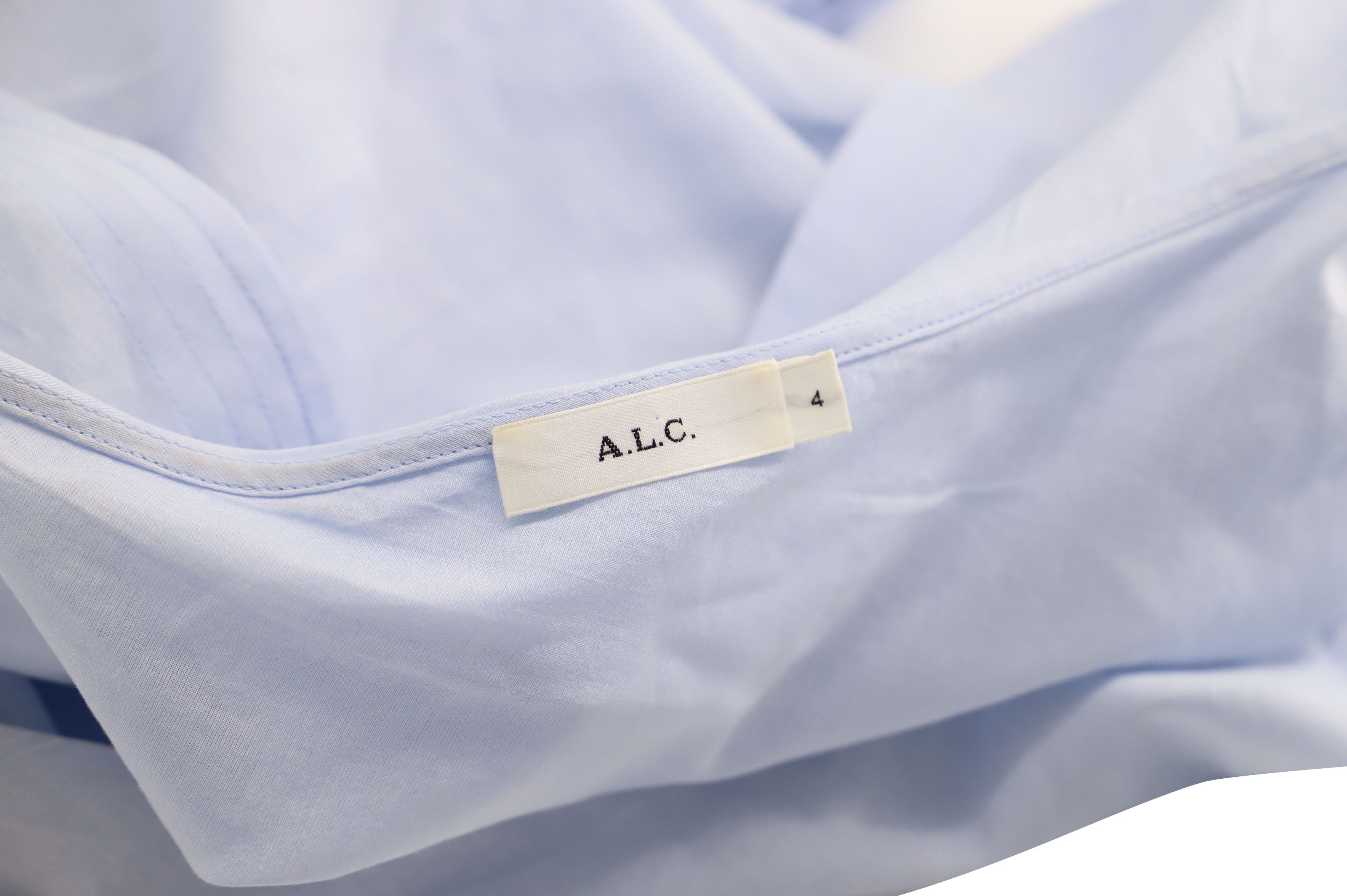 A.L.C. A.L.C. Brielle Ruffled One-shoulder Top in Light Blue Cotton Size S / US 4 / IT 40 - 3 Thumbnail