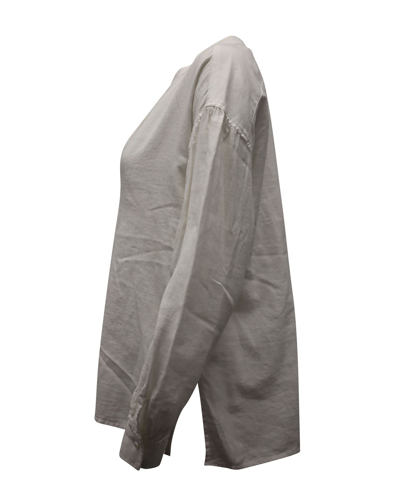 Vince Vince Long Sleeve Blouse in White Cotton Size XS / US 0-2 / IT 36-38 - 2 Thumbnail
