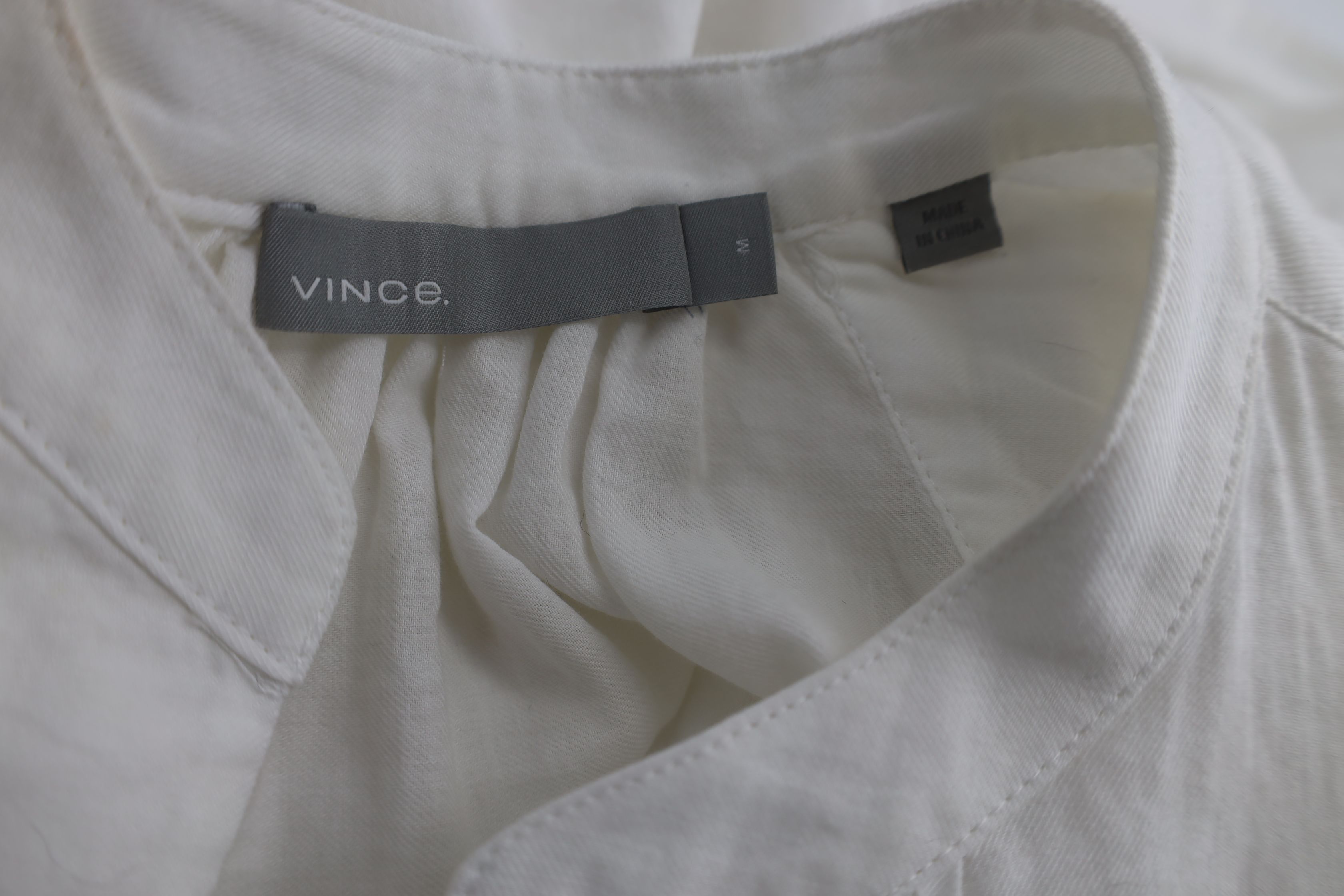 Vince Vince Long Sleeve Blouse in White Cotton Size XS / US 0-2 / IT 36-38 - 4 Thumbnail