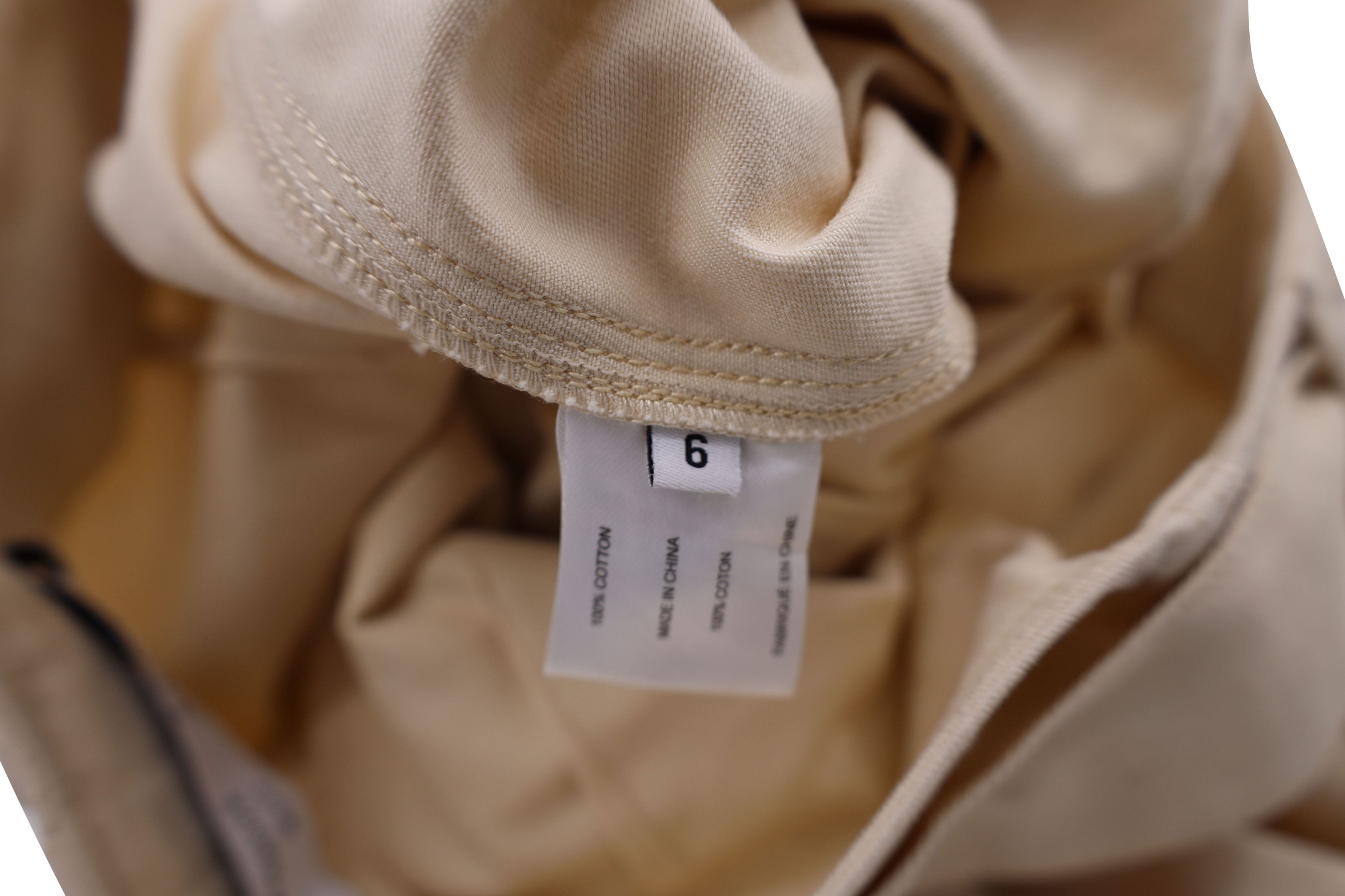 Proenza Schouler Proenza Schouler Belted Pants in Beige Cotton Size 24" / US 00 / IT 34 - 4 Thumbnail