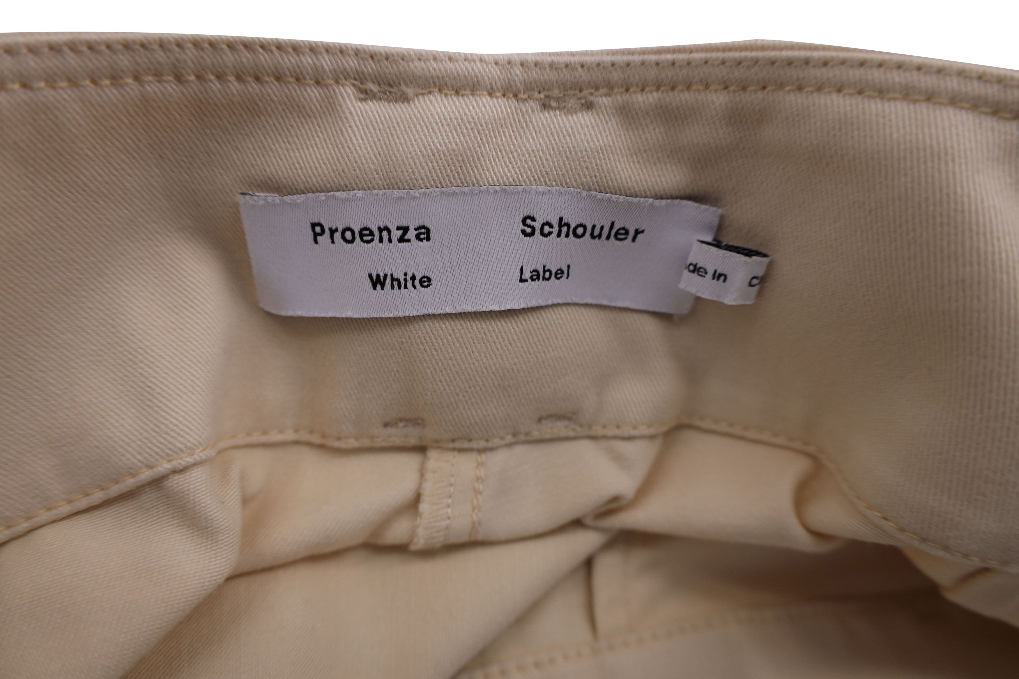 Proenza Schouler Proenza Schouler Belted Pants in Beige Cotton Size 24" / US 00 / IT 34 - 3 Thumbnail