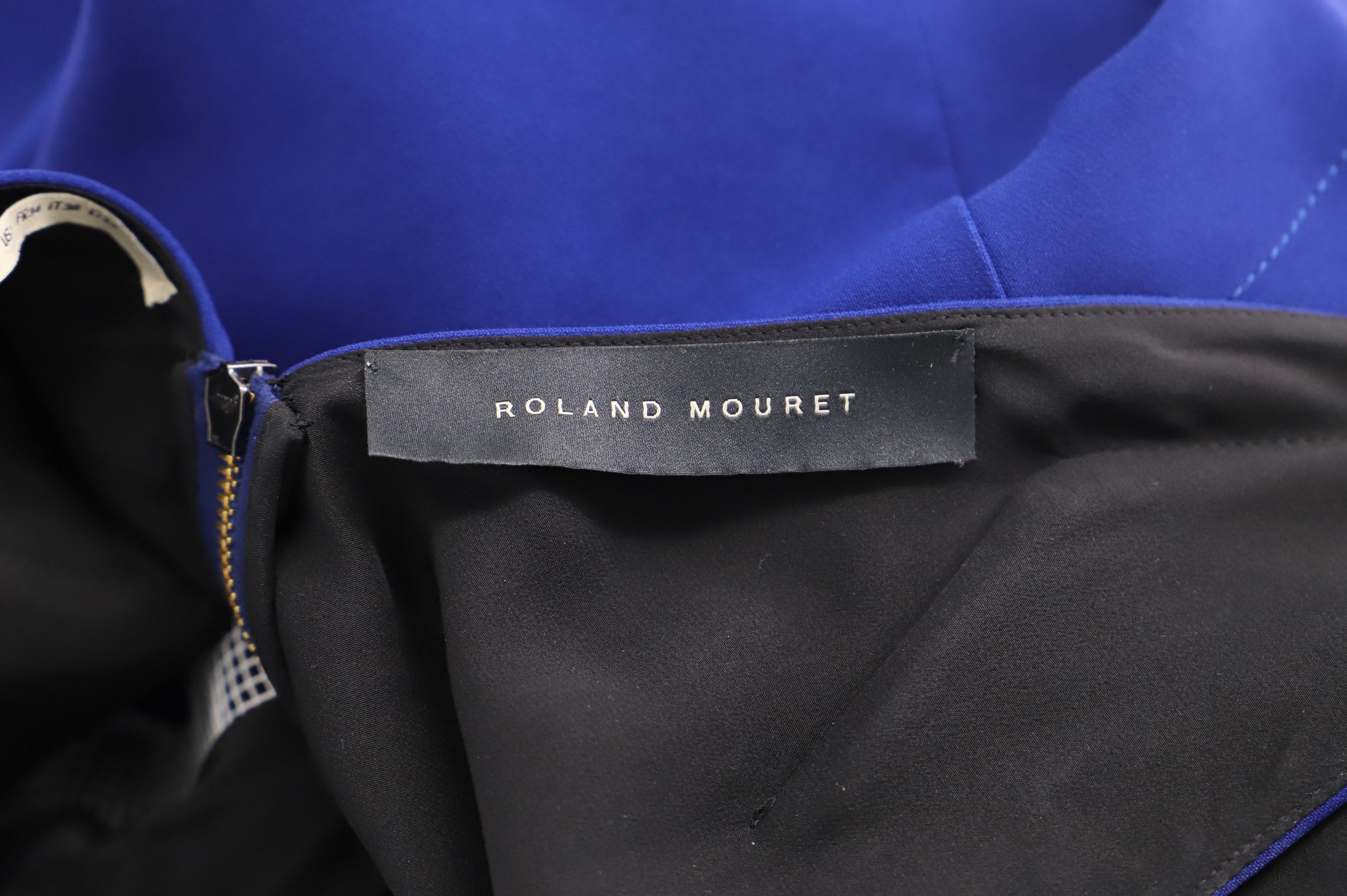 Roland Mouret Roland Mouret Accent Sleeve Bodycon Dress in Blue Polyester Size XS / US 0-2 / IT 36-38 - 3 Thumbnail