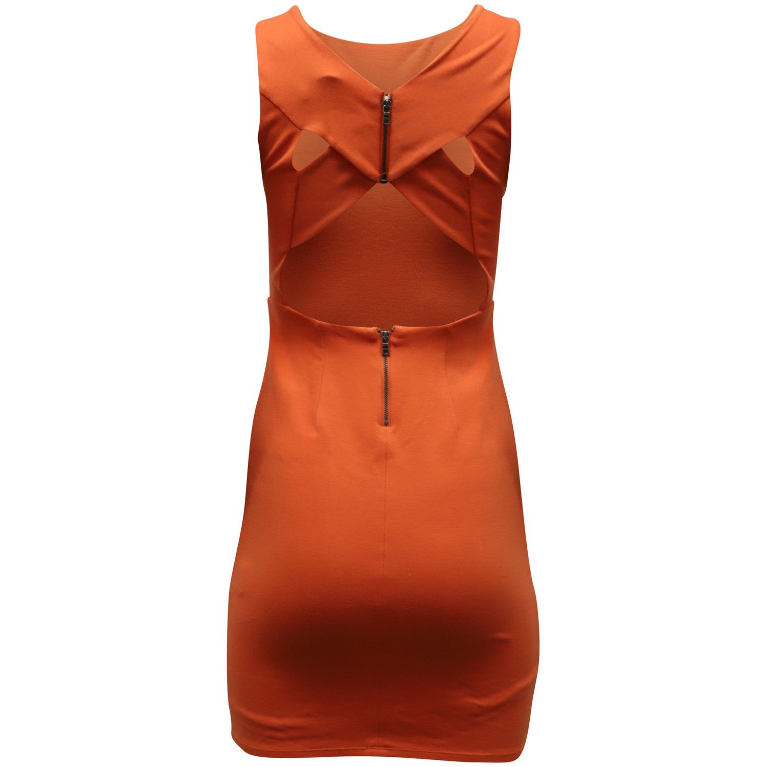 Alice + Olivia Alice + Olivia Tali Sleeveless Cross Detail Back Dress in Or Size XS / US 0-2 / IT 36-38 - 3 Thumbnail