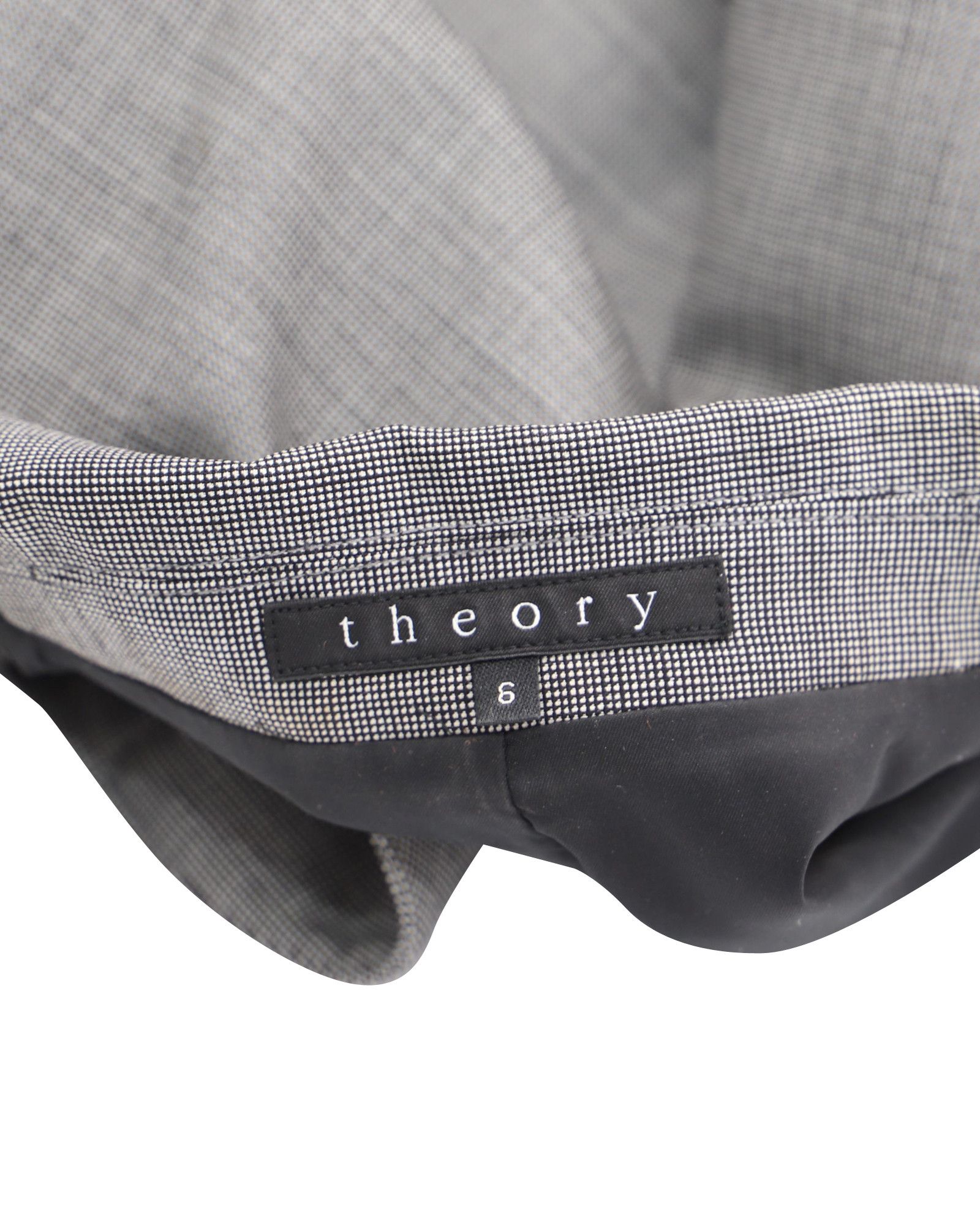 Theory Theory Houndstooth Suit Jacket in Black Wool Size M / US 6-8 / IT 42-44 - 3 Thumbnail