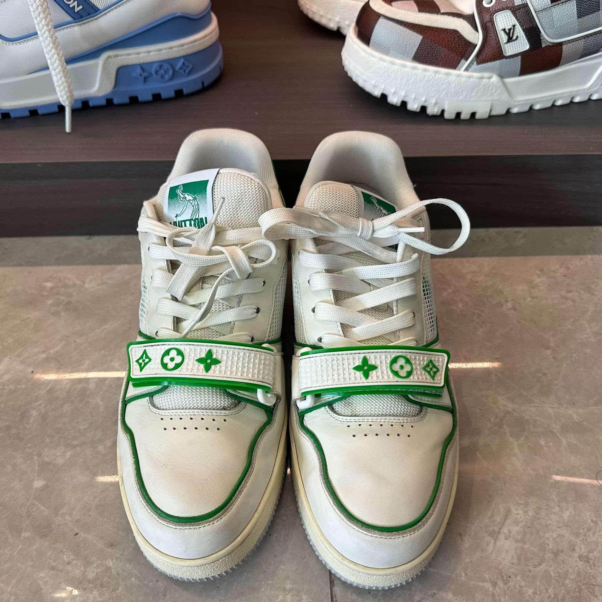 Louis Vuitton Louis Vuitton Training Green Lowtop Sneakers 8 Men Size US 8 / EU 41 - 4 Thumbnail