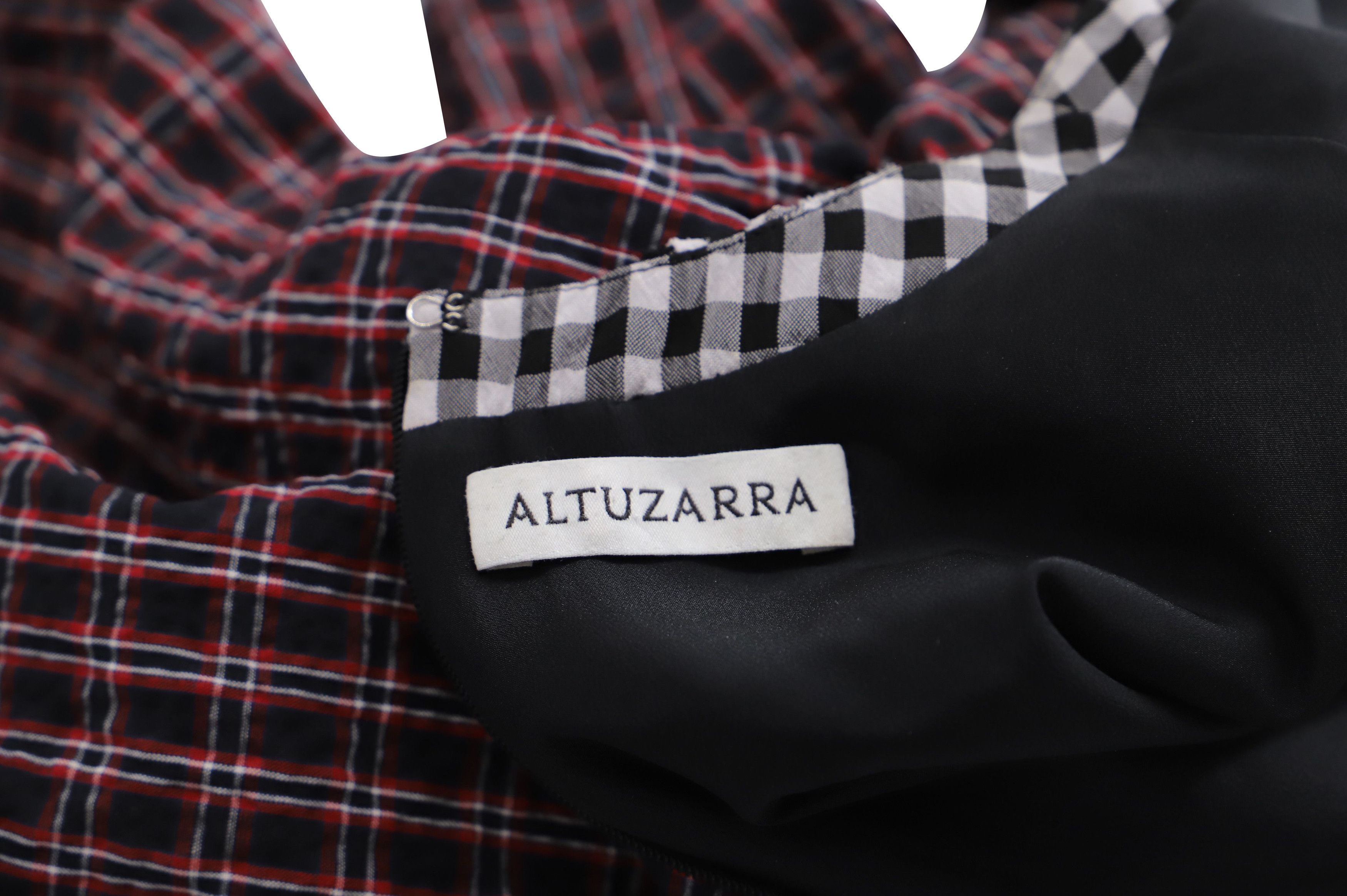 Altuzarra Altuzarra Gingham Crew Neck Dress in Multicolor Cotton Size XXS / US 00 / IT 34 - 3 Thumbnail