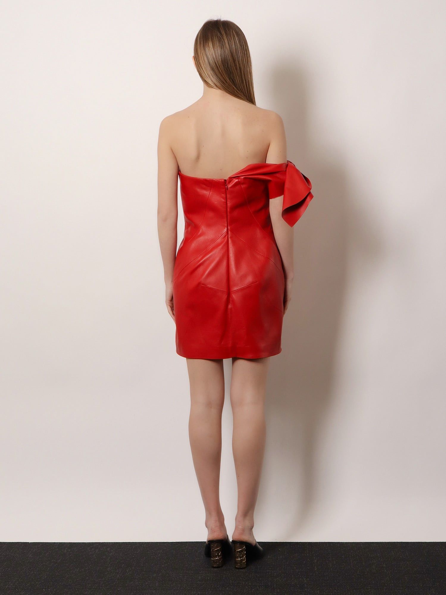 Givenchy Leather Bustier Dress With Bow Detail Size M / US 6-8 / IT 42-44 - 3 Thumbnail