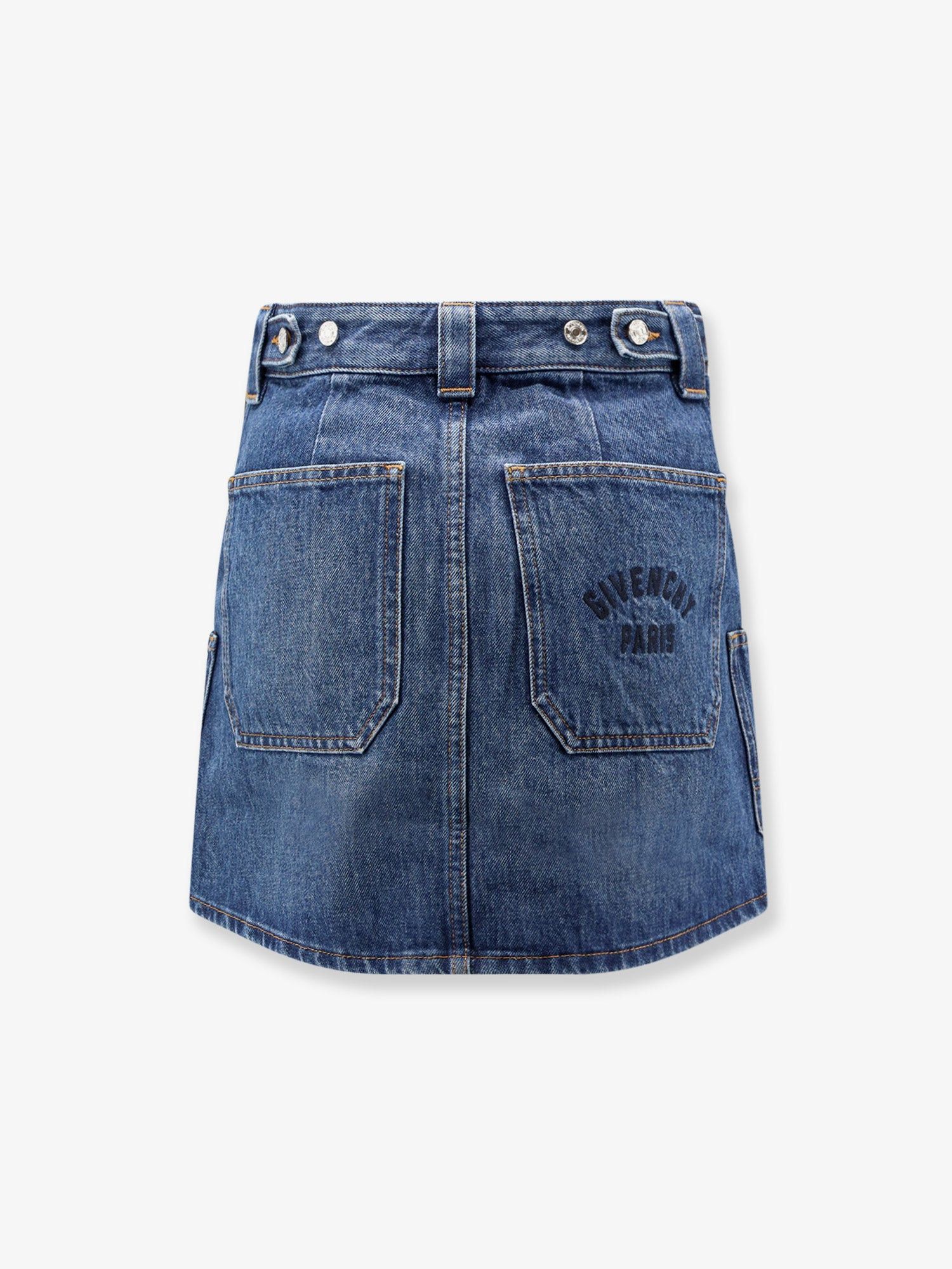 Givenchy Denim Mini Skirt Size 25" / US 0 / IT 36 - 2 Thumbnail
