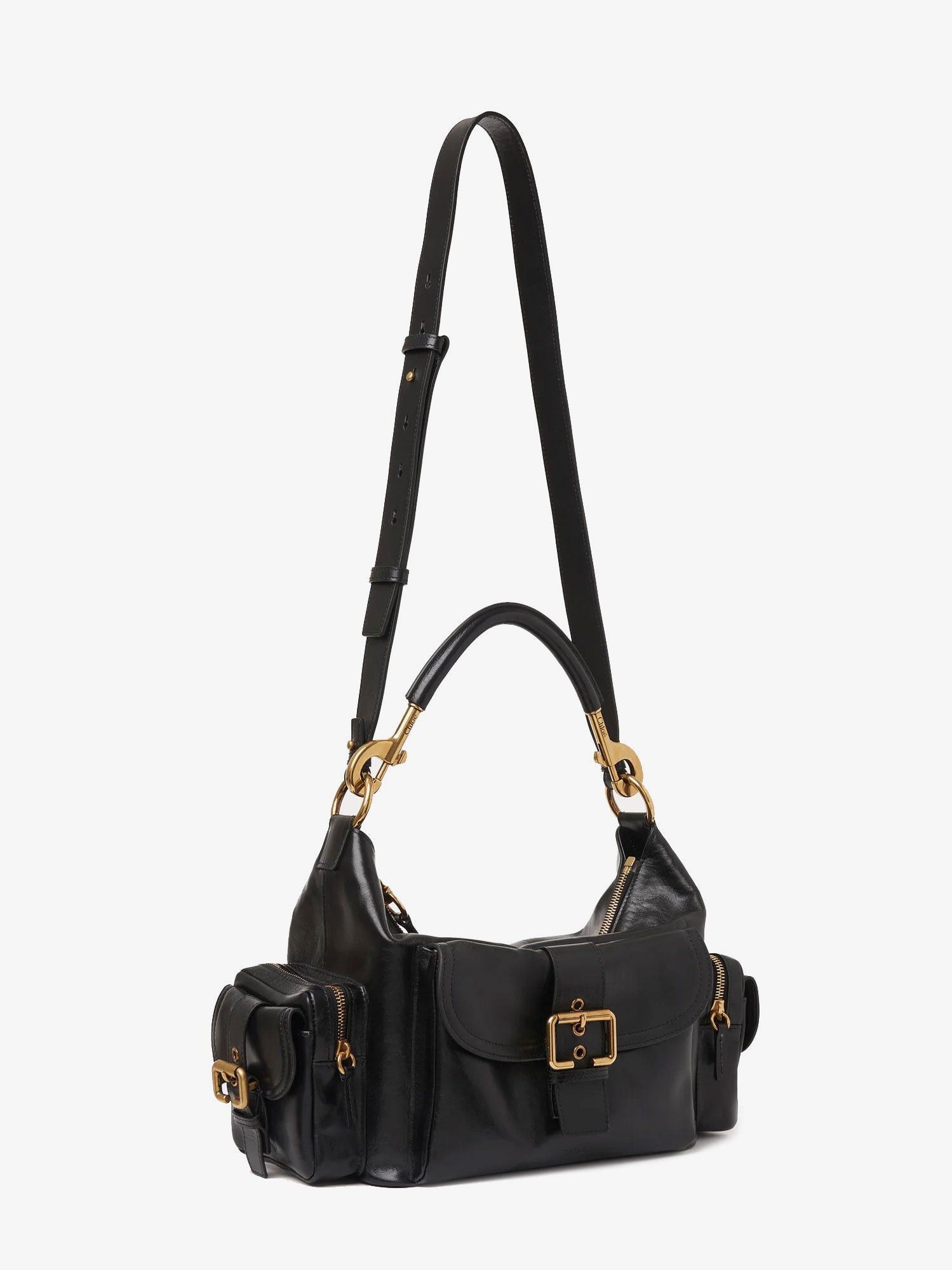 Chloe Carry Shiny Buffalo Leather Shoulder Bag Size ONE SIZE - 3 Thumbnail