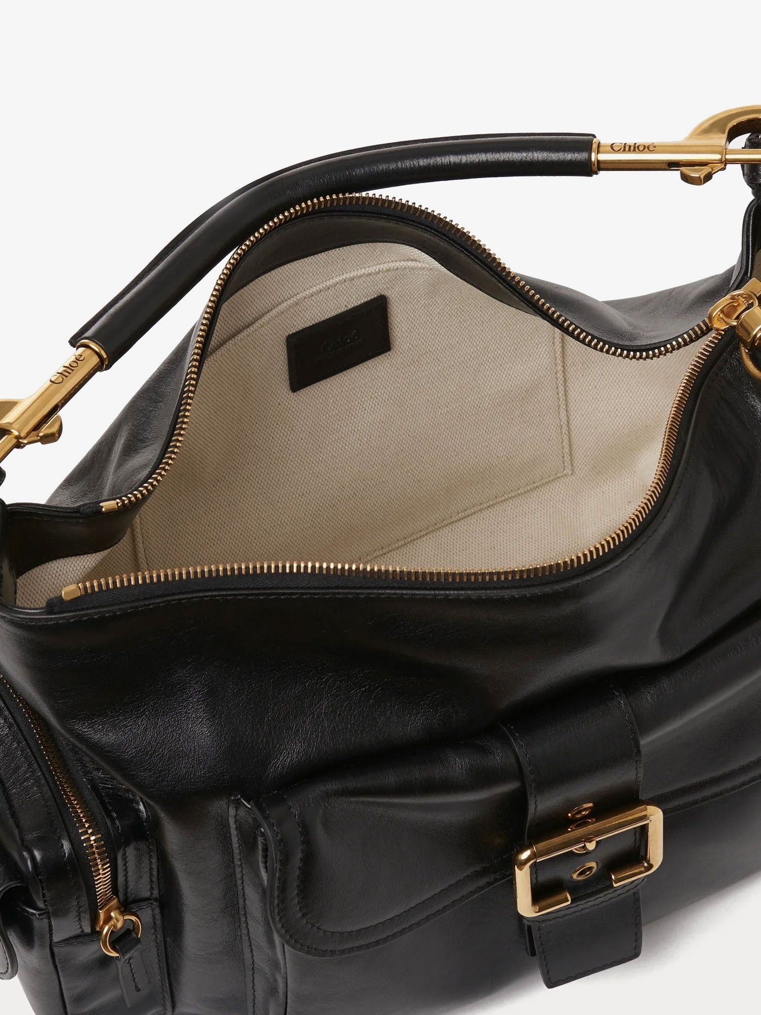 Chloe Carry Shiny Buffalo Leather Shoulder Bag Size ONE SIZE - 5 Thumbnail