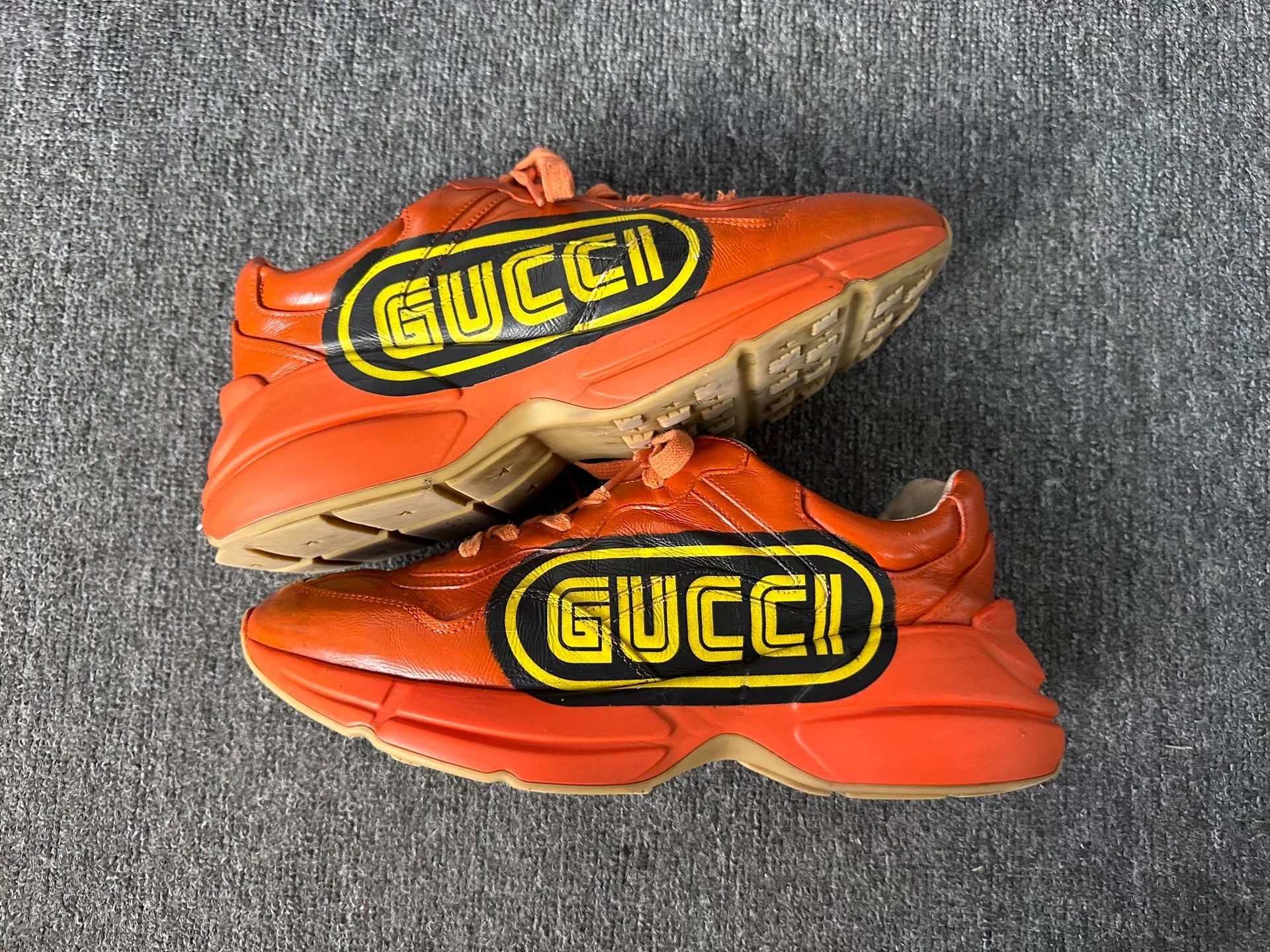 Gucci Gucci Orange Lowtop Sneakers 8 Men Size US 8 / EU 41 - 2 Thumbnail
