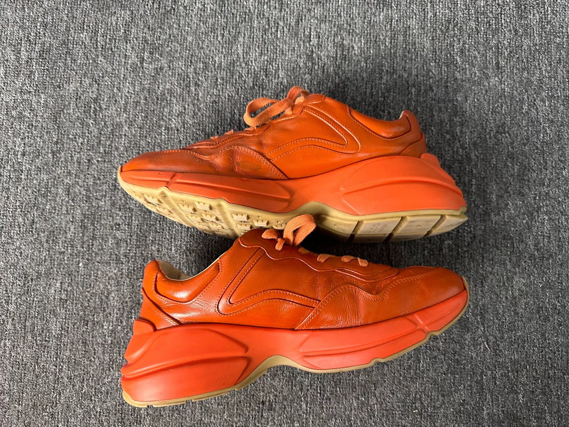 Gucci Gucci Orange Lowtop Sneakers 8 Men Size US 8 / EU 41 - 3 Thumbnail