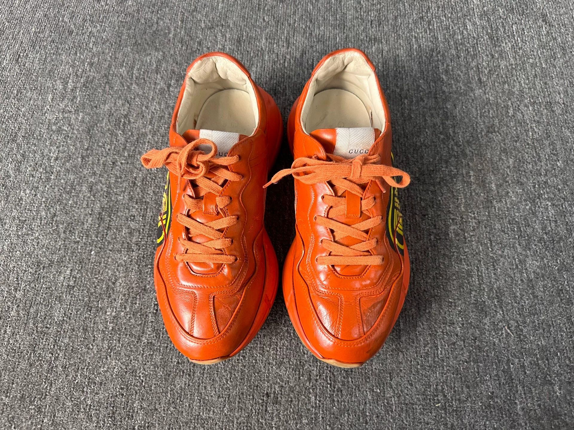 Gucci Gucci Orange Lowtop Sneakers 8 Men Size US 8 / EU 41 - 4 Thumbnail