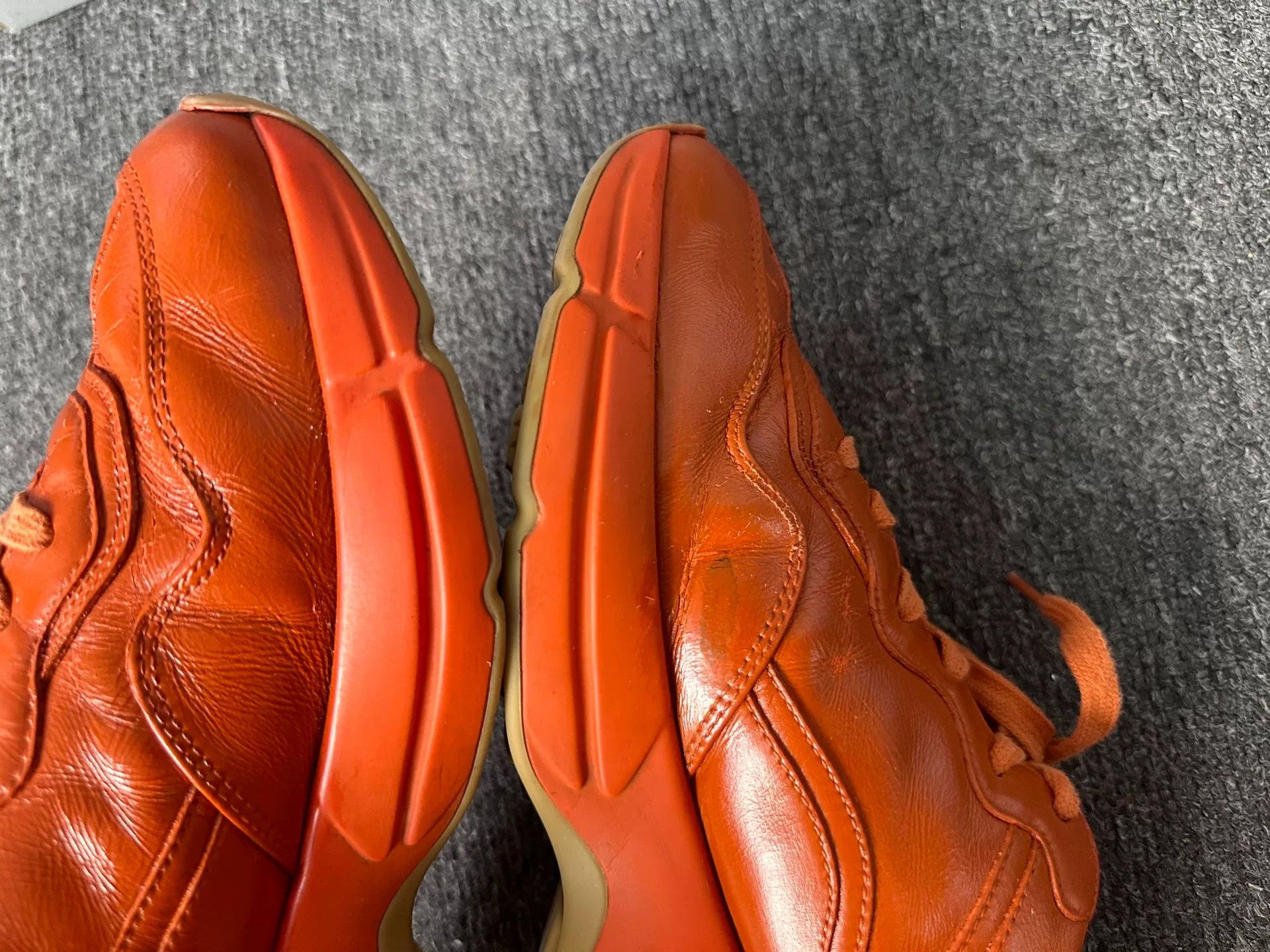 Gucci Gucci Orange Lowtop Sneakers 8 Men Size US 8 / EU 41 - 7 Thumbnail