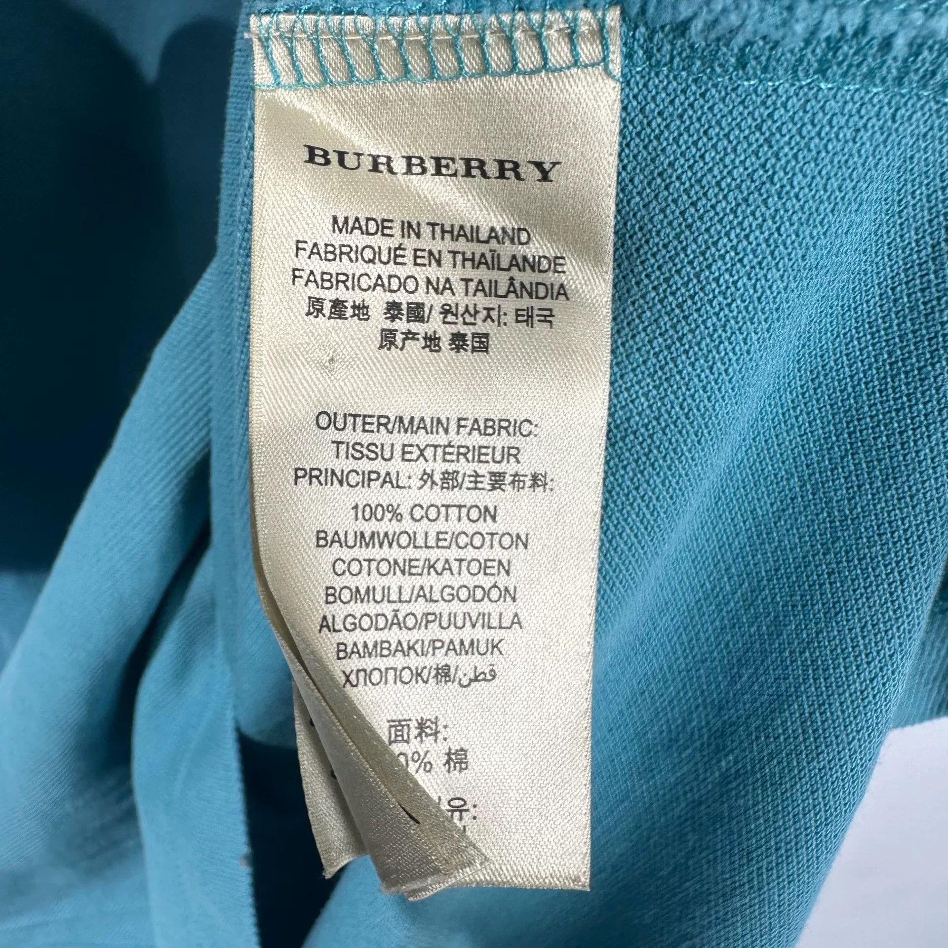 Burberry Burberry Embroidered Blue Polo l Men Size US L / EU 52-54 / 3 - 3 Thumbnail