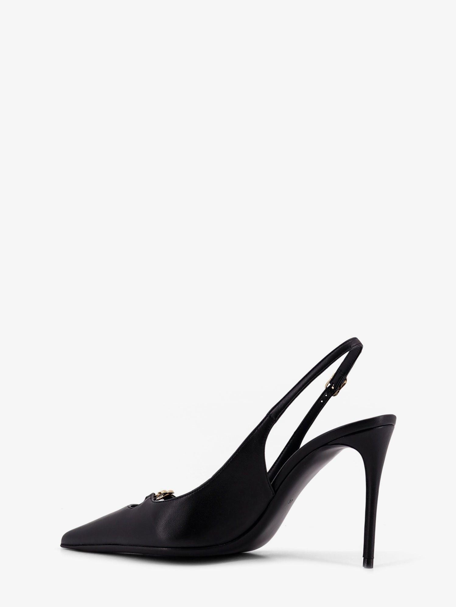 Dolce & Gabbana Leather Pump With Metal Dg Logo Size US 7 / IT 37 - 3 Thumbnail