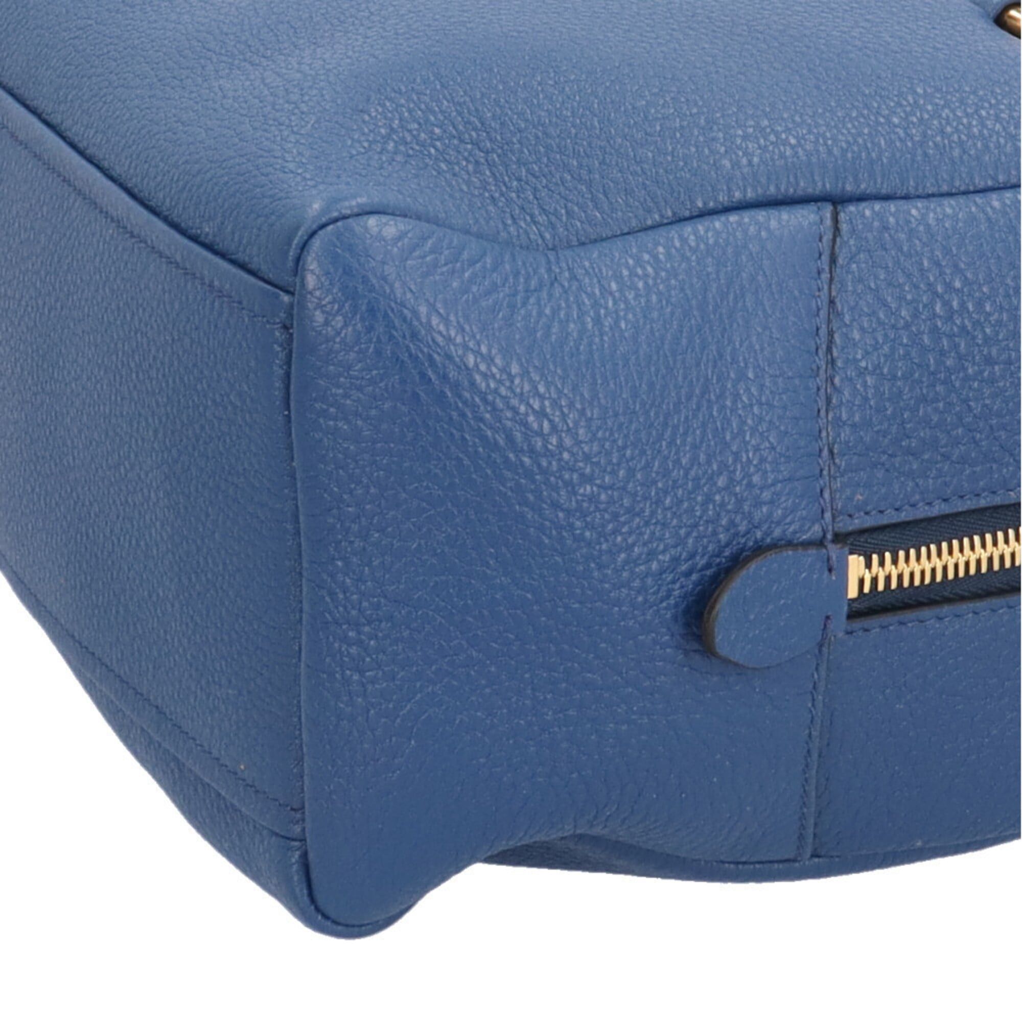Prada Prada Mini Boston Vitello Phoenix Shoulder Bag, Leather 1BB086 Blue, Women's, PRADA 2-way Size ONE SIZE - 7 Thumbnail
