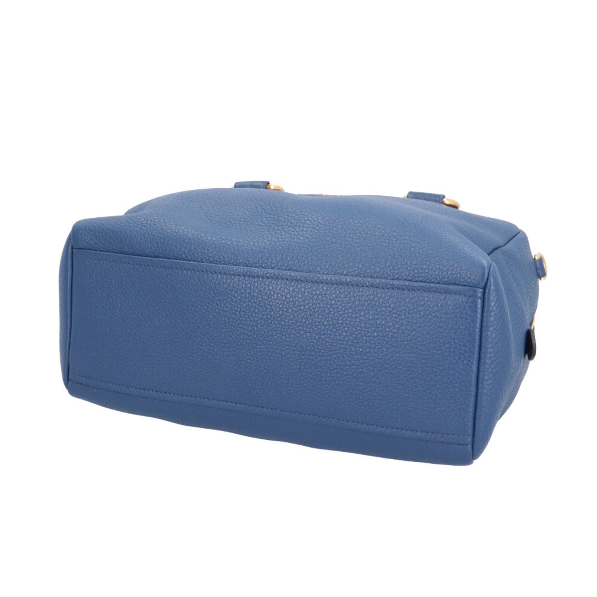 Prada Prada Mini Boston Vitello Phoenix Shoulder Bag, Leather 1BB086 Blue, Women's, PRADA 2-way Size ONE SIZE - 5 Thumbnail