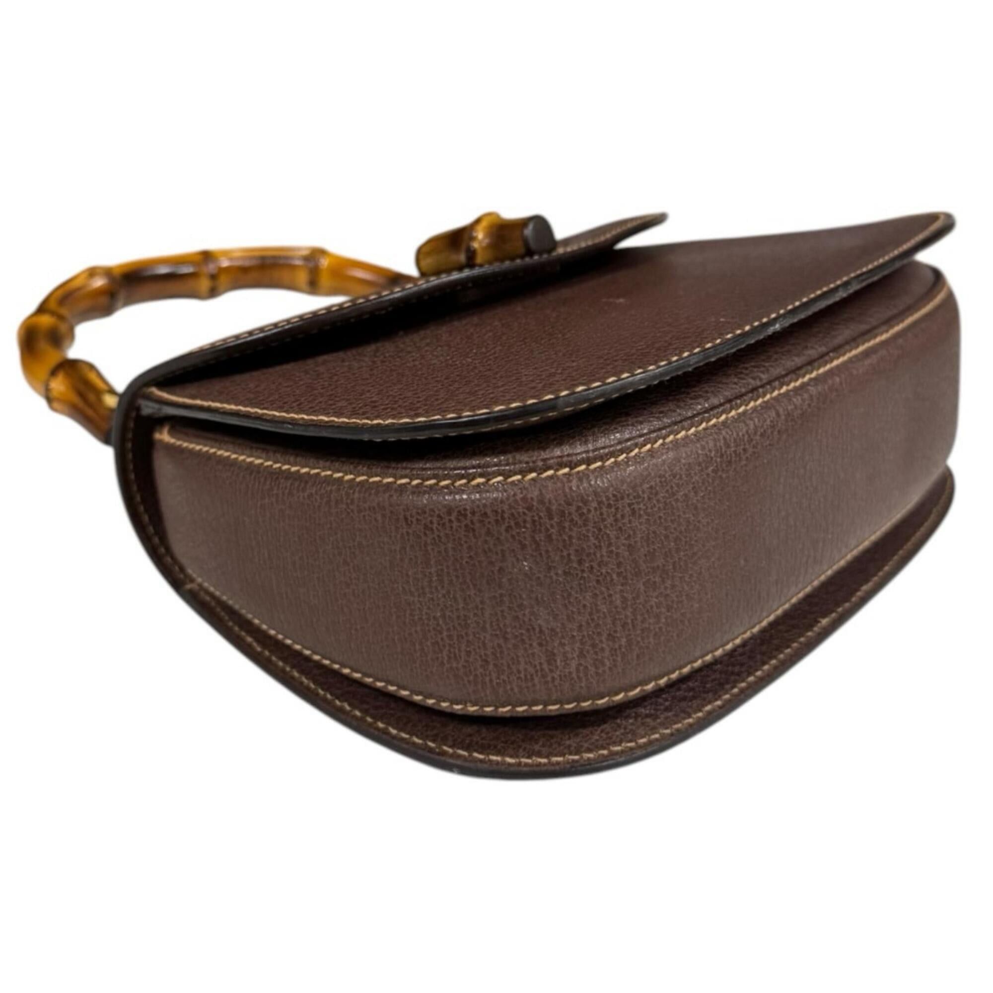 Gucci Gucci Bamboo Shoulder Bag, Leather 000・1014・0188, Brown, Women's, GUCCI 2-way Size ONE SIZE - 6 Thumbnail