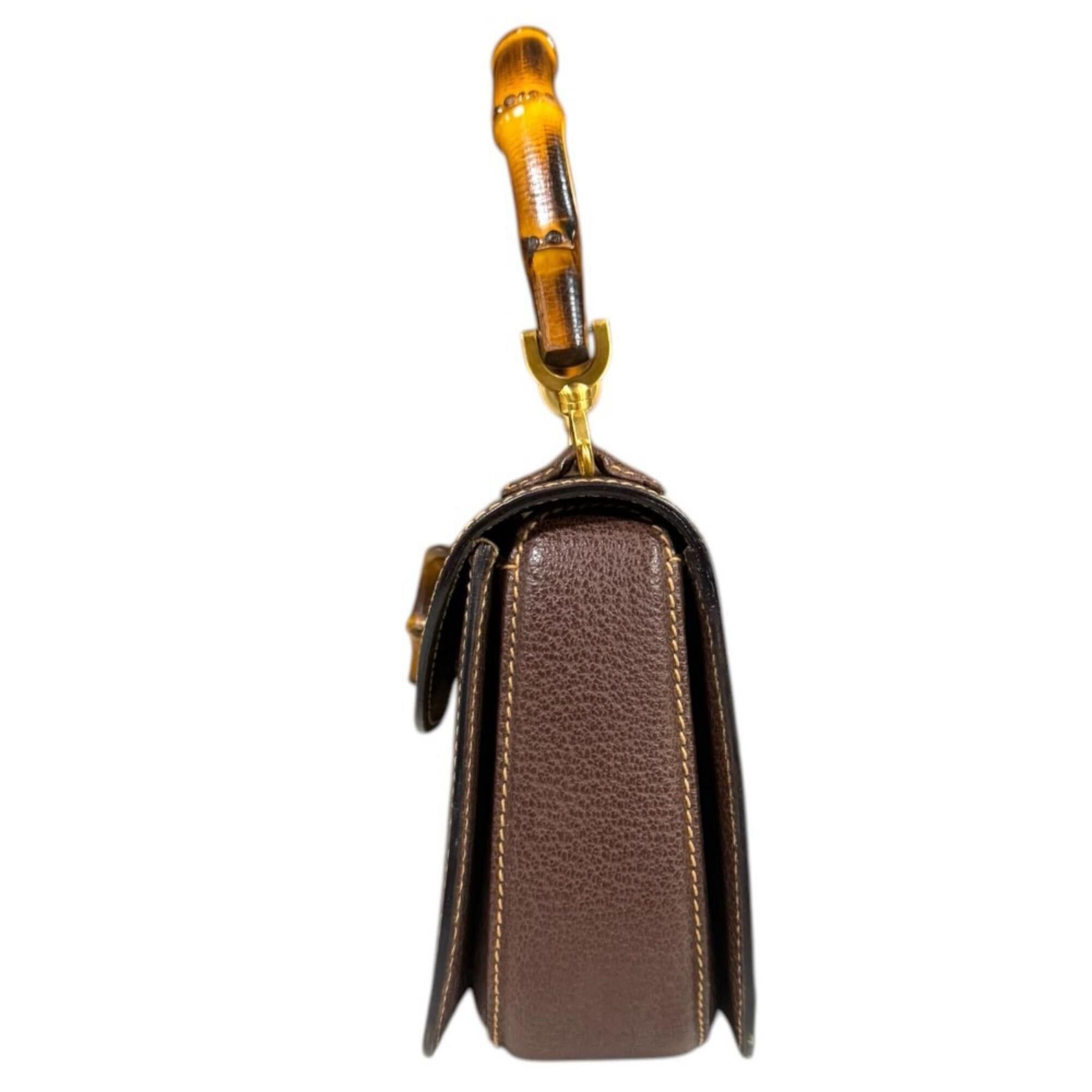 Gucci Gucci Bamboo Shoulder Bag, Leather 000・1014・0188, Brown, Women's, GUCCI 2-way Size ONE SIZE - 5 Thumbnail