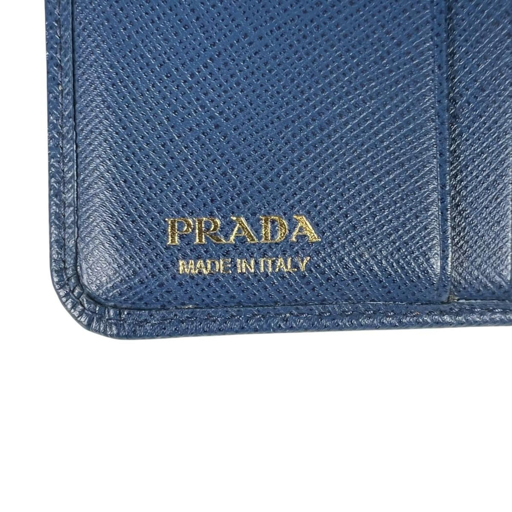 Prada Prada bi-fold wallet, zip-around, Saffiano leather, 1ML018, blue. Size ONE SIZE - 13 Thumbnail