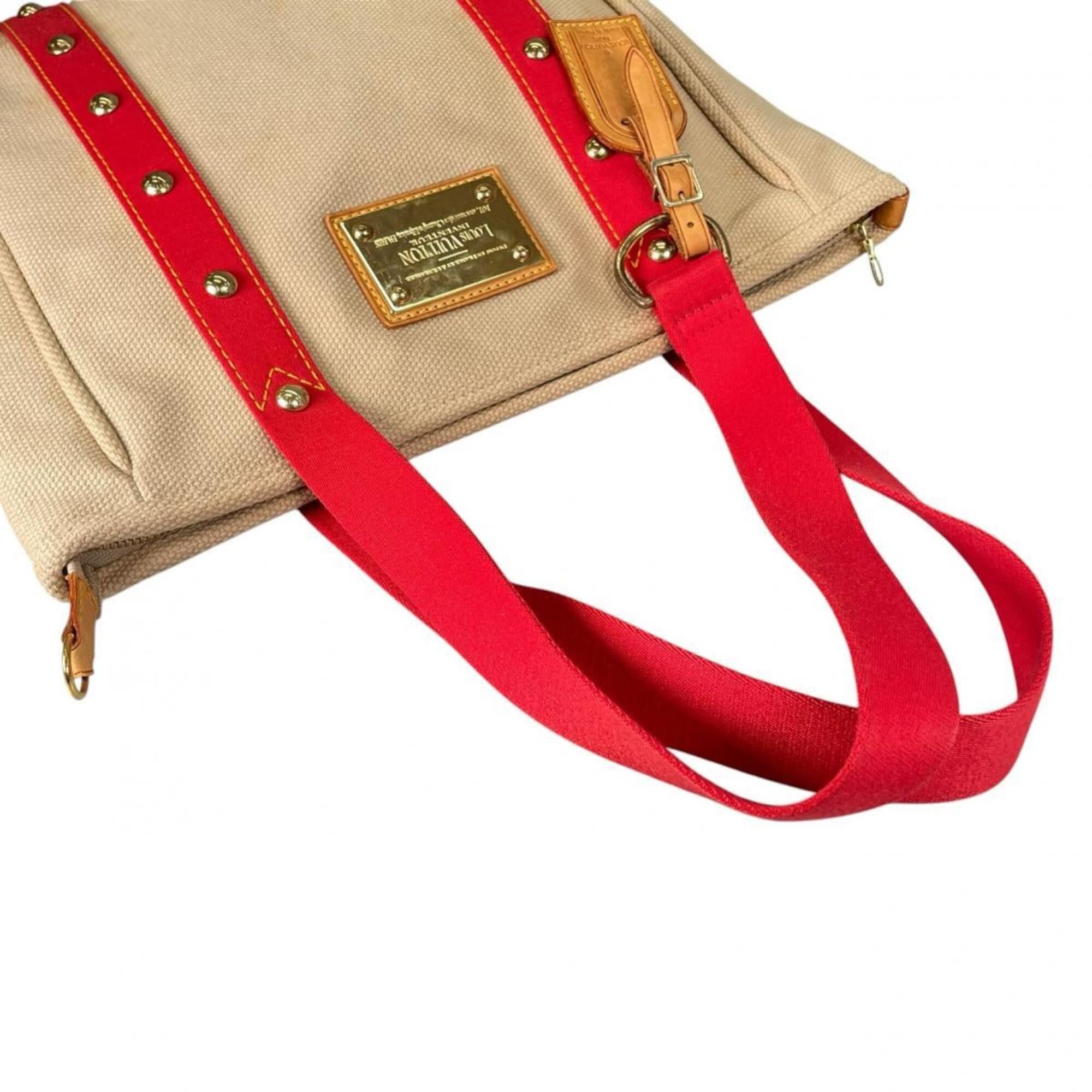 Louis Vuitton Louis Vuitton Cabas MM Antigua Canvas Tote Bag M40035 Beige Size ONE SIZE - 9 Thumbnail