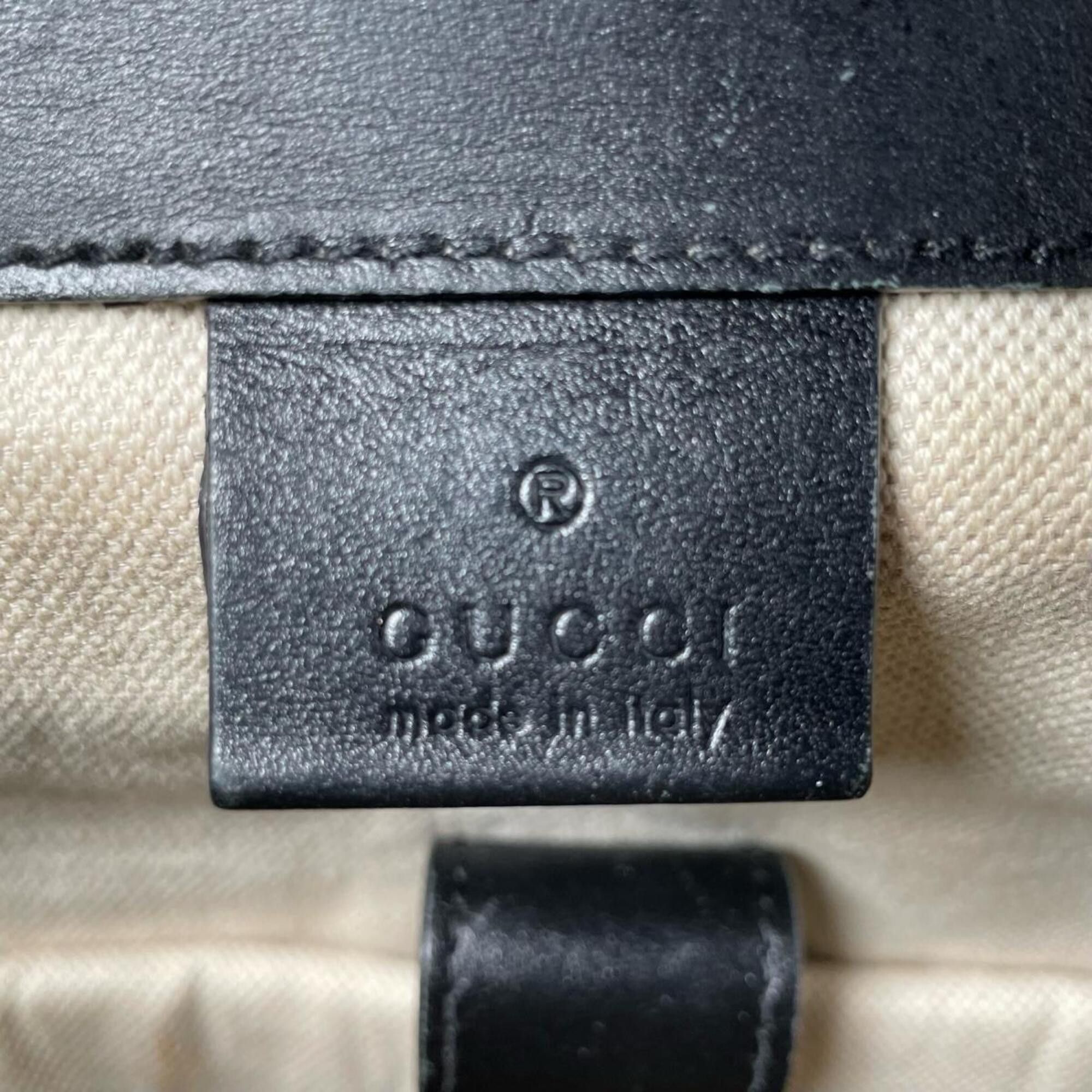 Gucci Gucci Backpack GG Embossed Leather 625770 Black Size ONE SIZE - 15 Thumbnail
