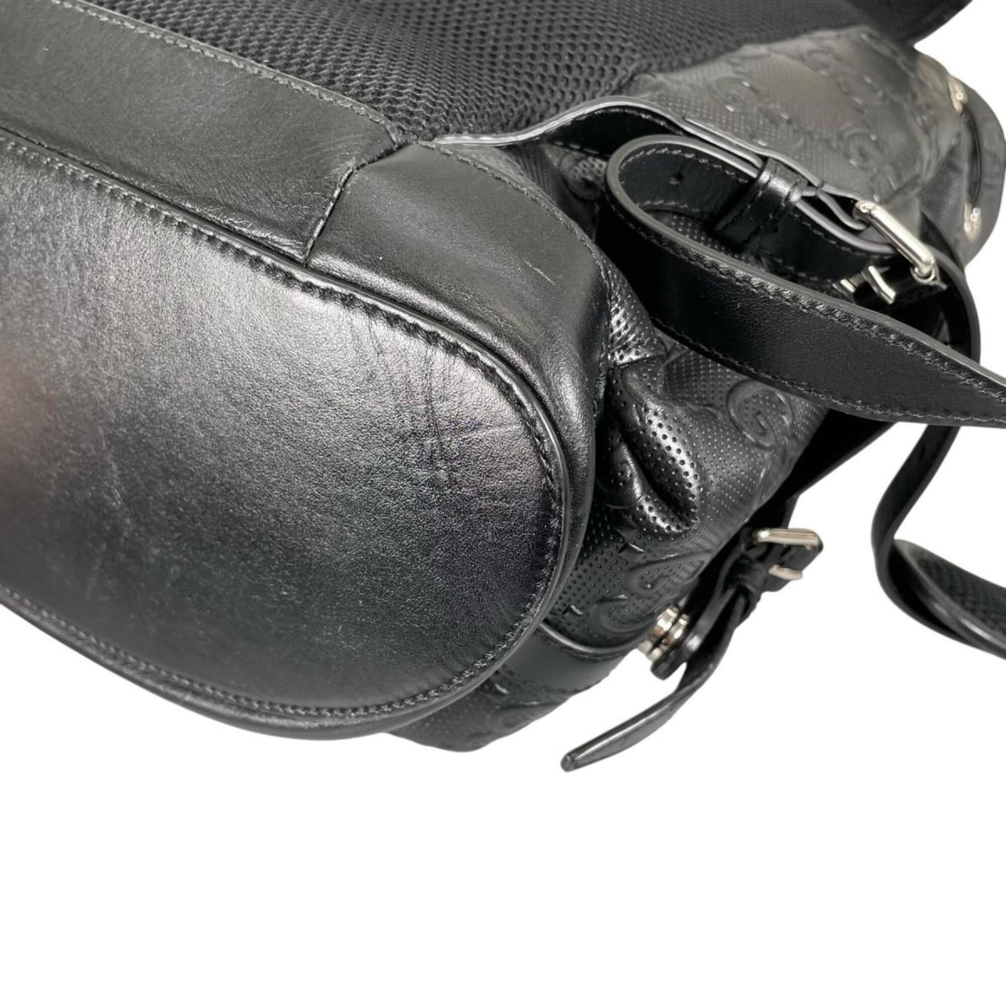 Gucci Gucci Backpack GG Embossed Leather 625770 Black Size ONE SIZE - 9 Thumbnail