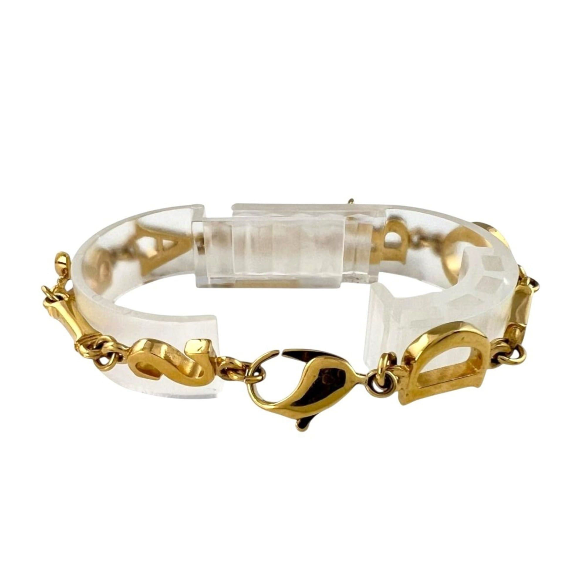 Dior Christian Dior bracelet, Paris, with brand logo, chain GP gold. Size ONE SIZE - 5 Thumbnail