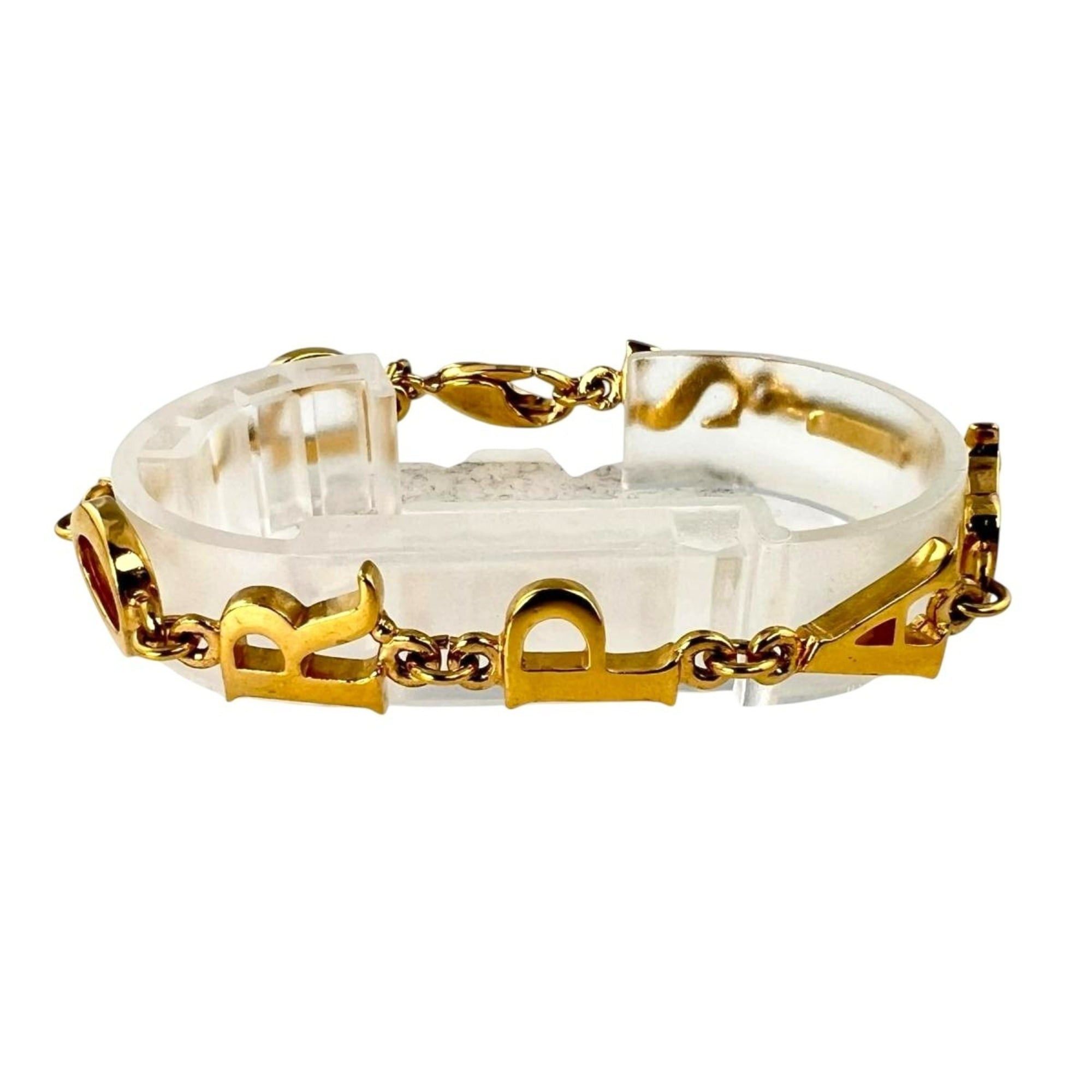 Dior Christian Dior bracelet, Paris, with brand logo, chain GP gold. Size ONE SIZE - 2 Thumbnail