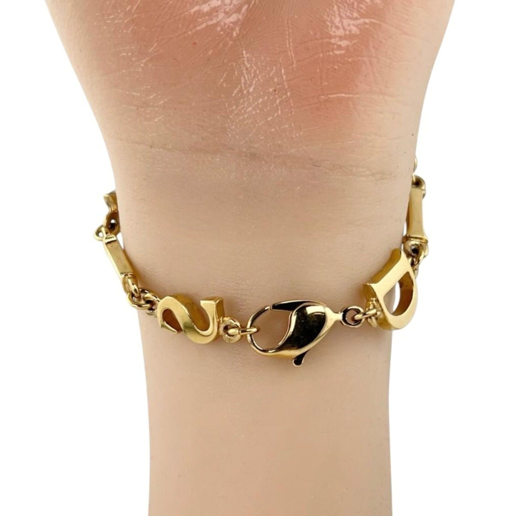 Dior Christian Dior bracelet, Paris, with brand logo, chain GP gold. Size ONE SIZE - 8 Thumbnail