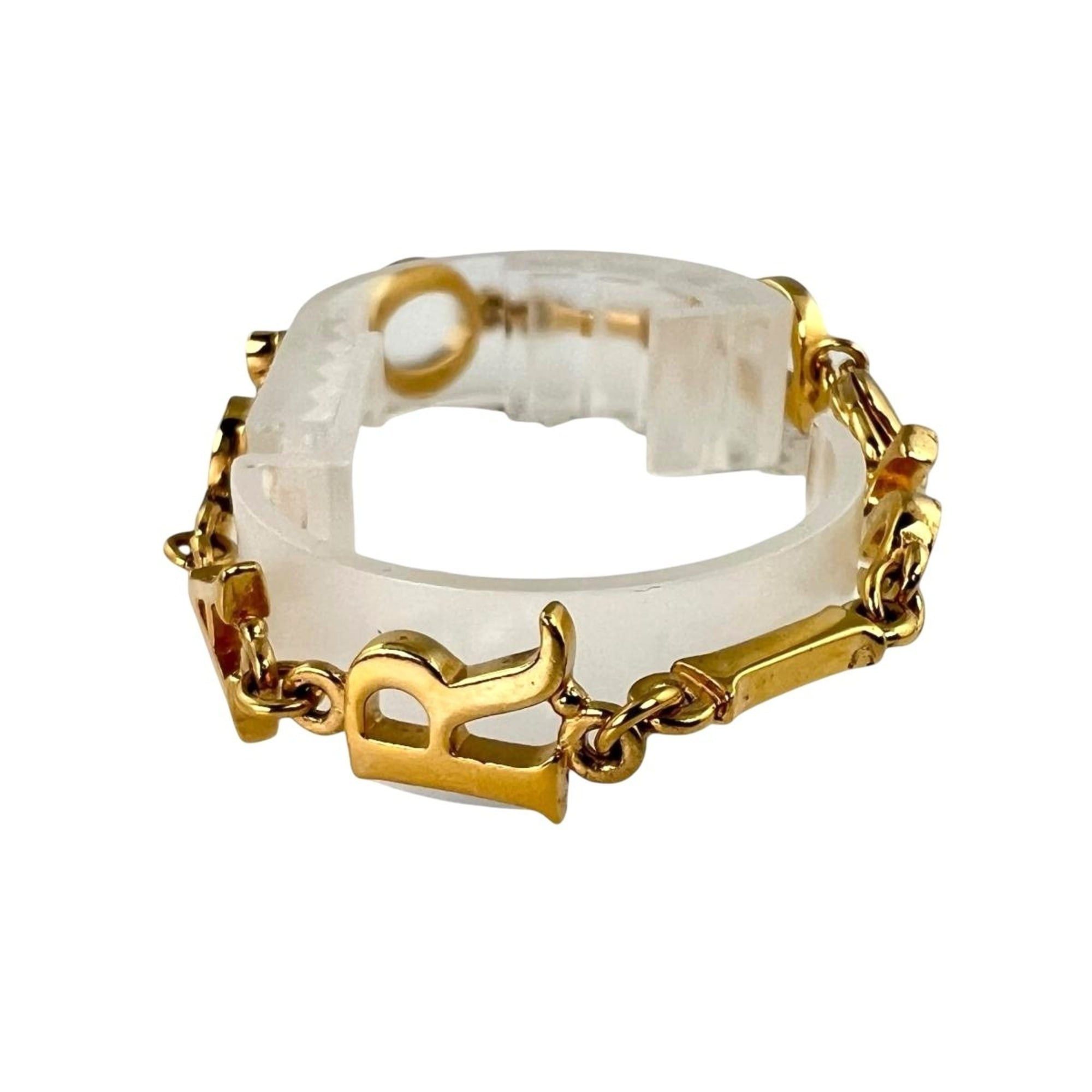 Dior Christian Dior bracelet, Paris, with brand logo, chain GP gold. Size ONE SIZE - 4 Thumbnail