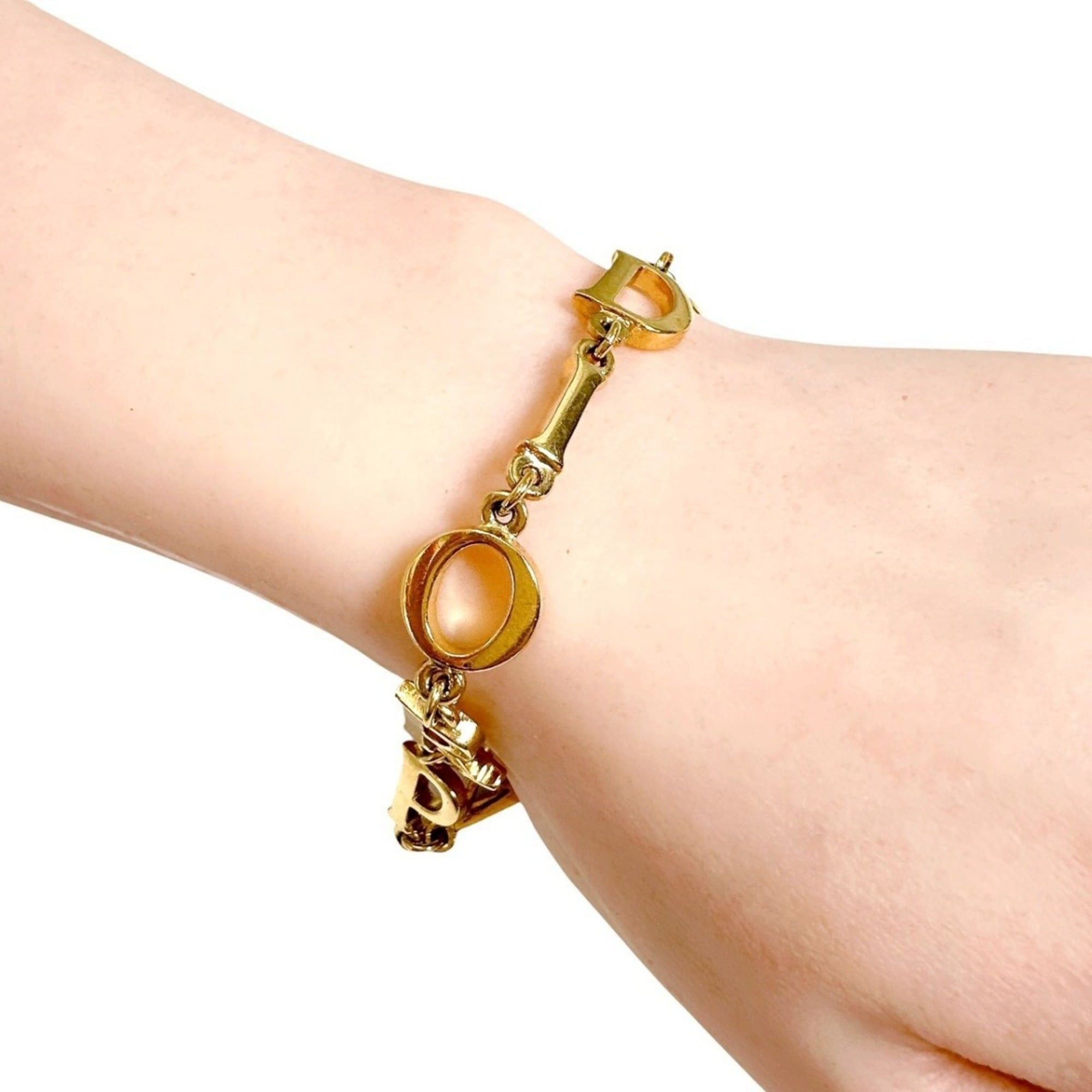 Dior Christian Dior bracelet, Paris, with brand logo, chain GP gold. Size ONE SIZE - 6 Thumbnail