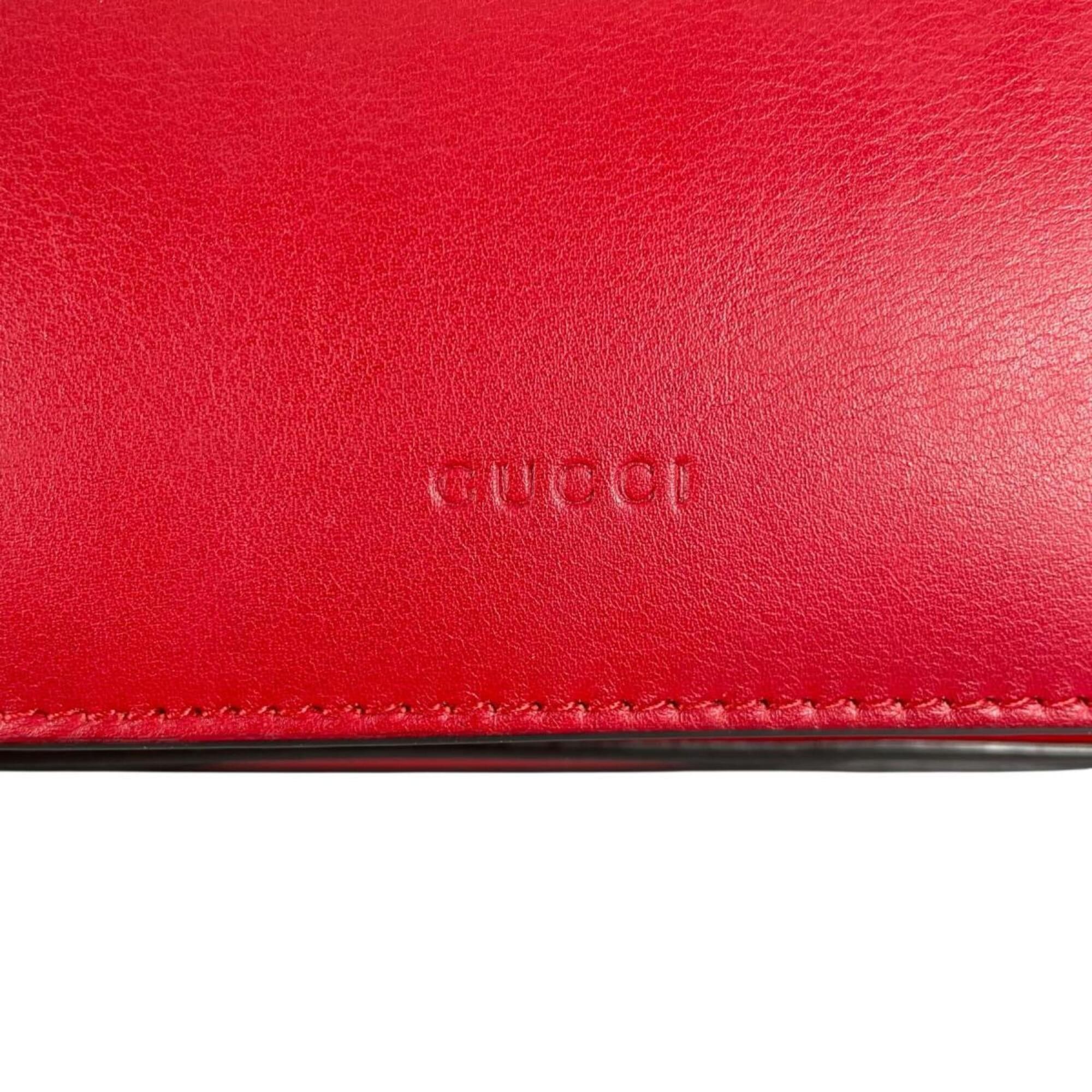 Gucci Gucci Dionysus Bamboo Leather Handbag/Shoulder Bag, 448075, Red Size ONE SIZE - 18 Thumbnail