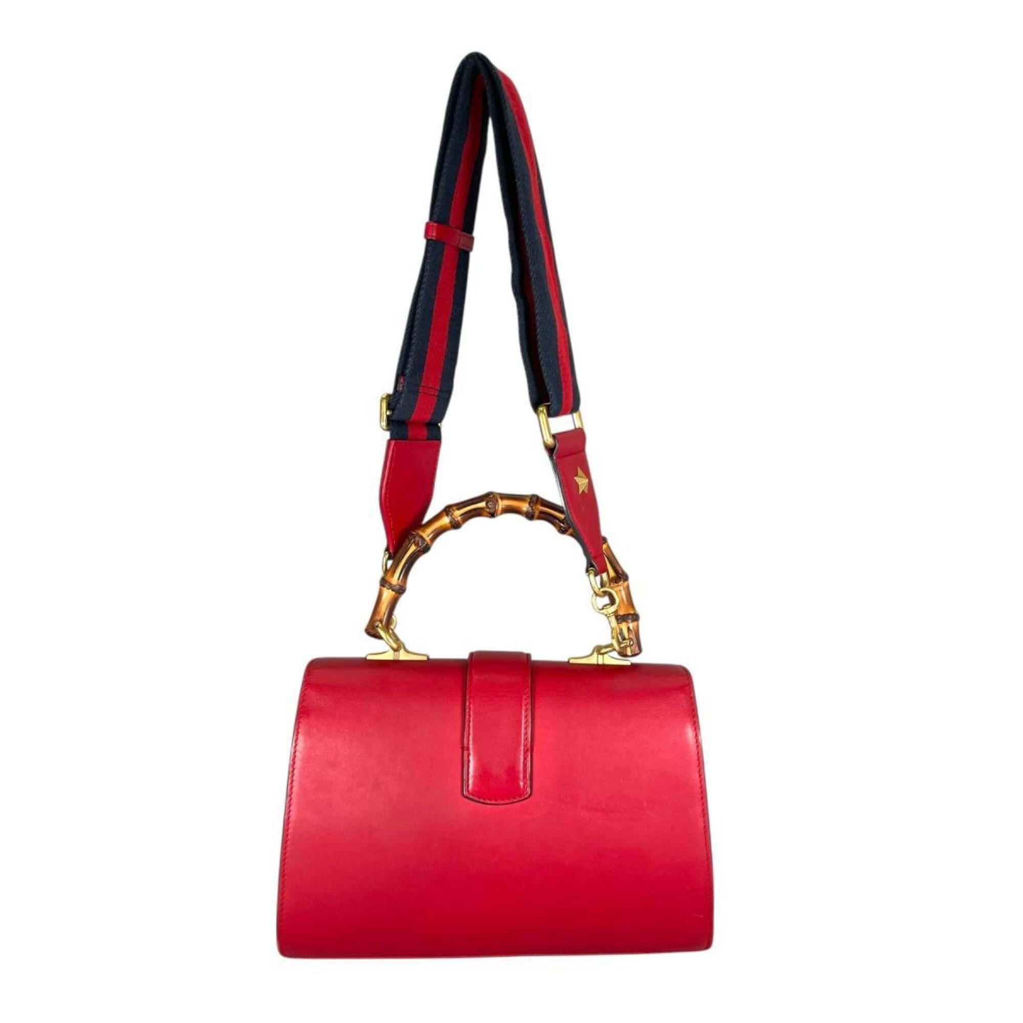 Gucci Gucci Dionysus Bamboo Leather Handbag/Shoulder Bag, 448075, Red Size ONE SIZE - 4 Thumbnail