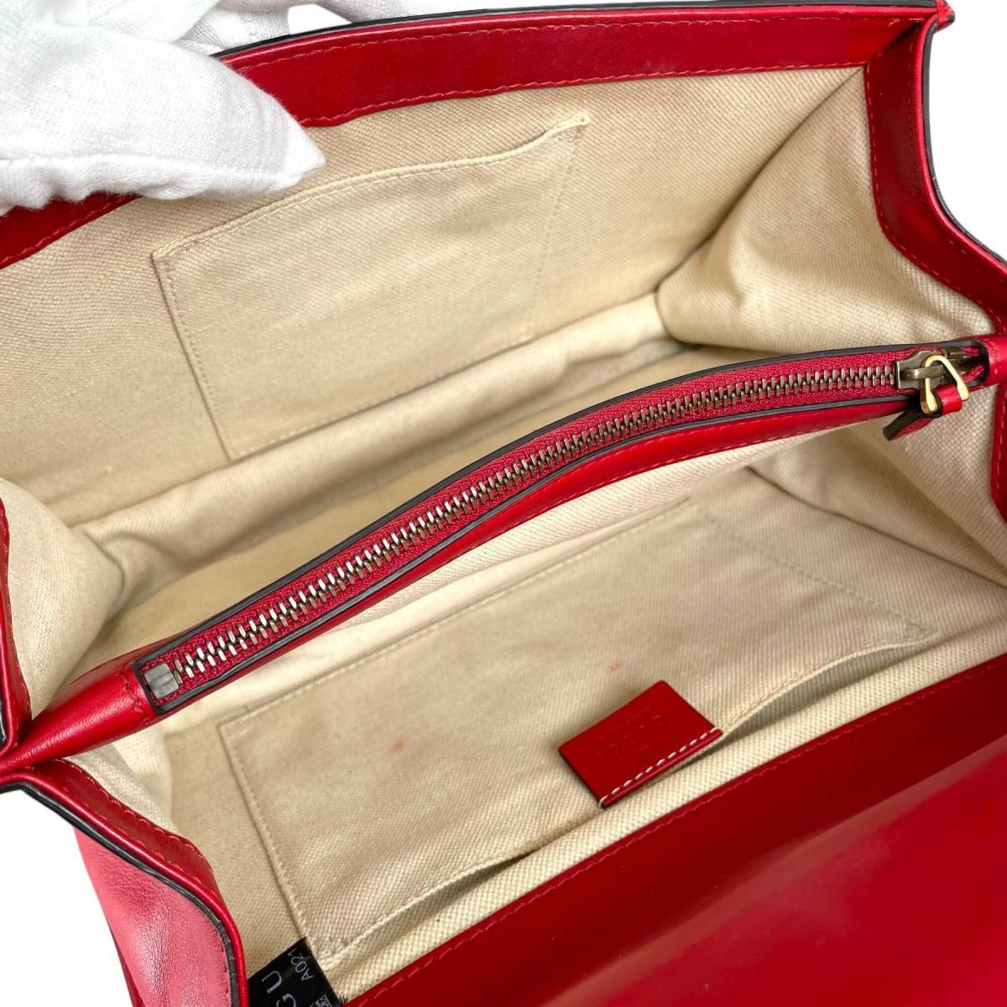 Gucci Gucci Dionysus Bamboo Leather Handbag/Shoulder Bag, 448075, Red Size ONE SIZE - 11 Thumbnail