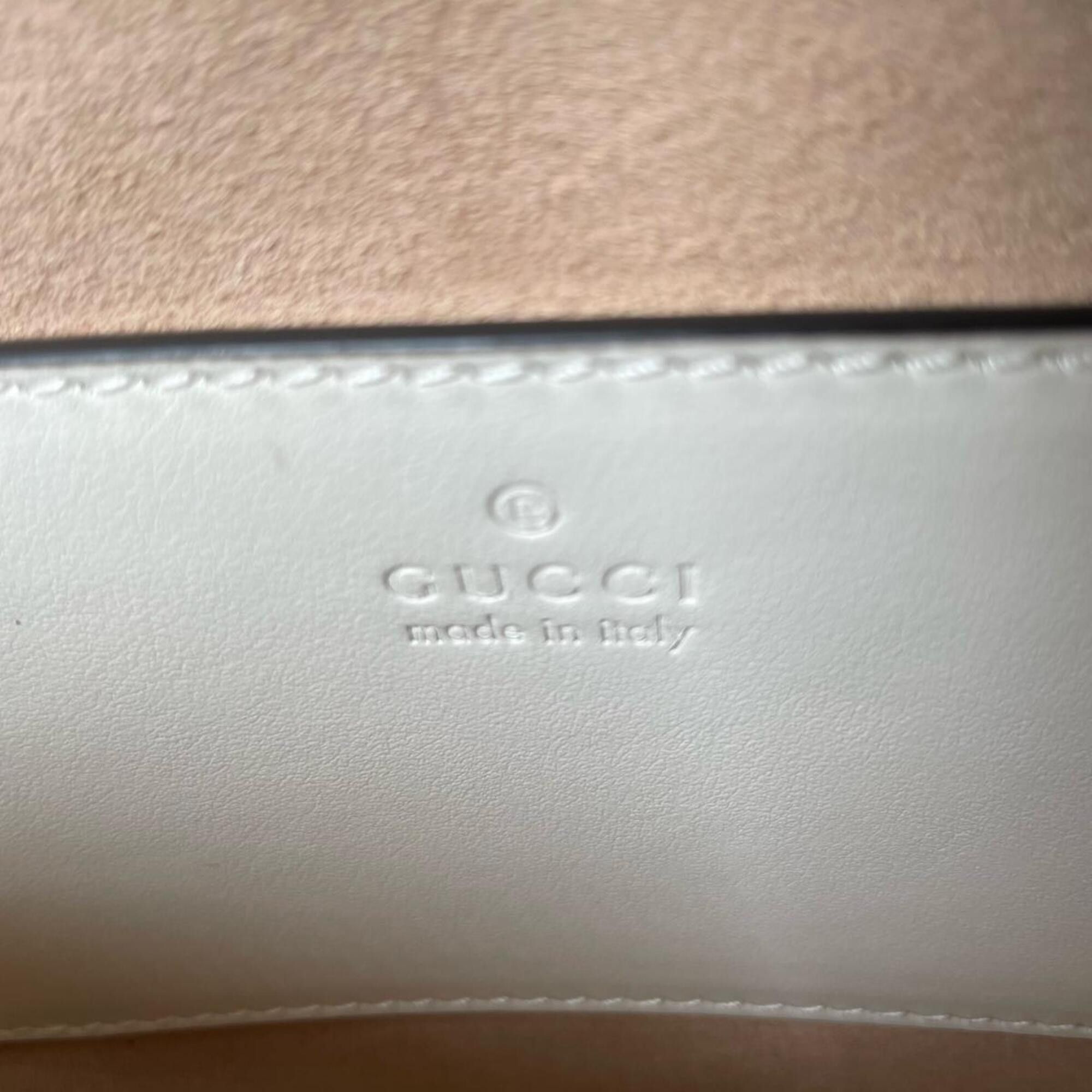 Gucci Gucci shoulder bag, heart chain, interlocking G design, leather, 751628, white. Size ONE SIZE - 8 Thumbnail