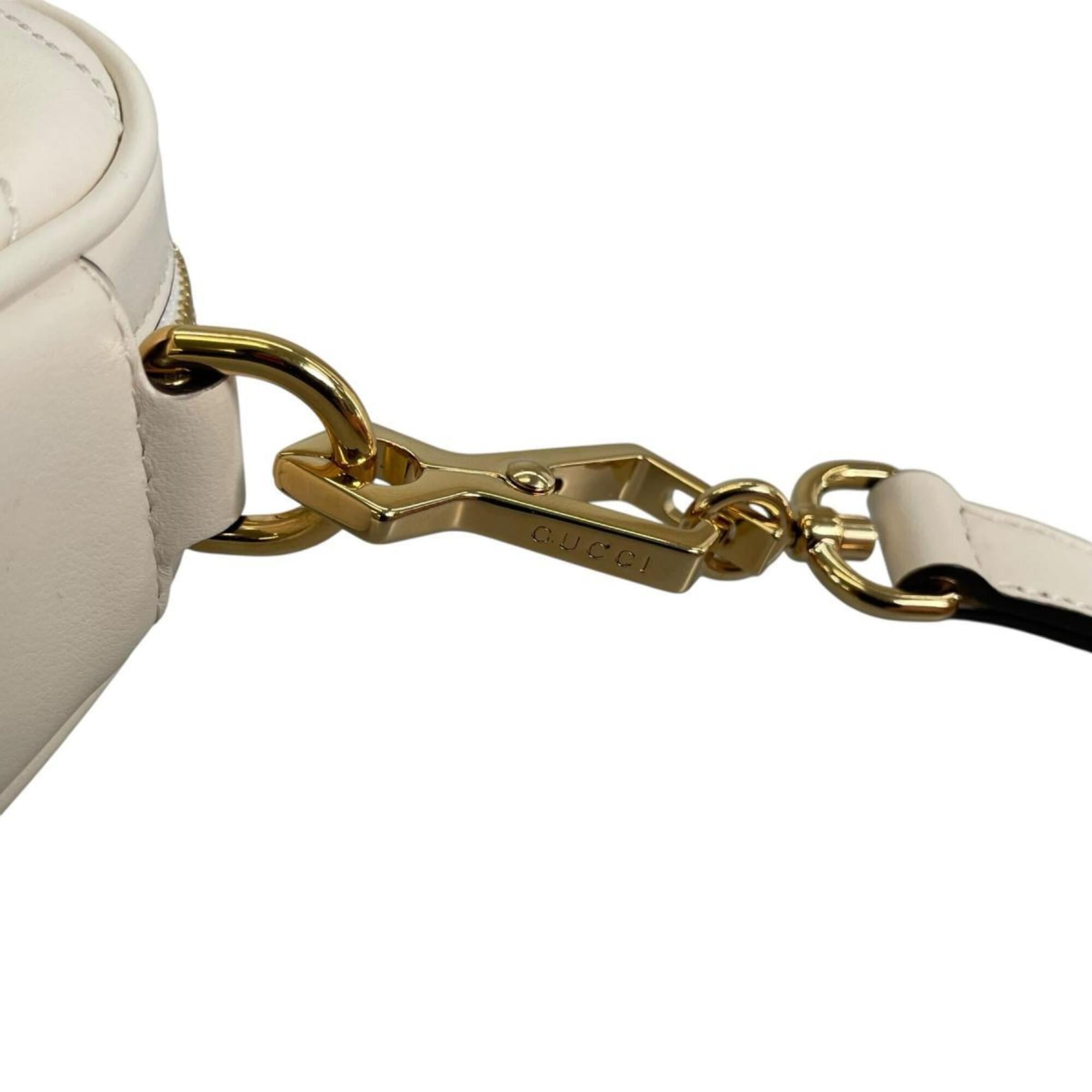 Gucci Gucci shoulder bag, heart chain, interlocking G design, leather, 751628, white. Size ONE SIZE - 15 Thumbnail