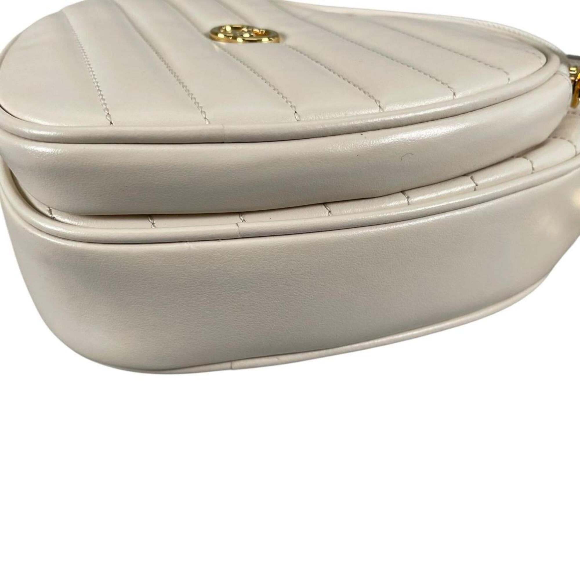 Gucci Gucci shoulder bag, heart chain, interlocking G design, leather, 751628, white. Size ONE SIZE - 6 Thumbnail